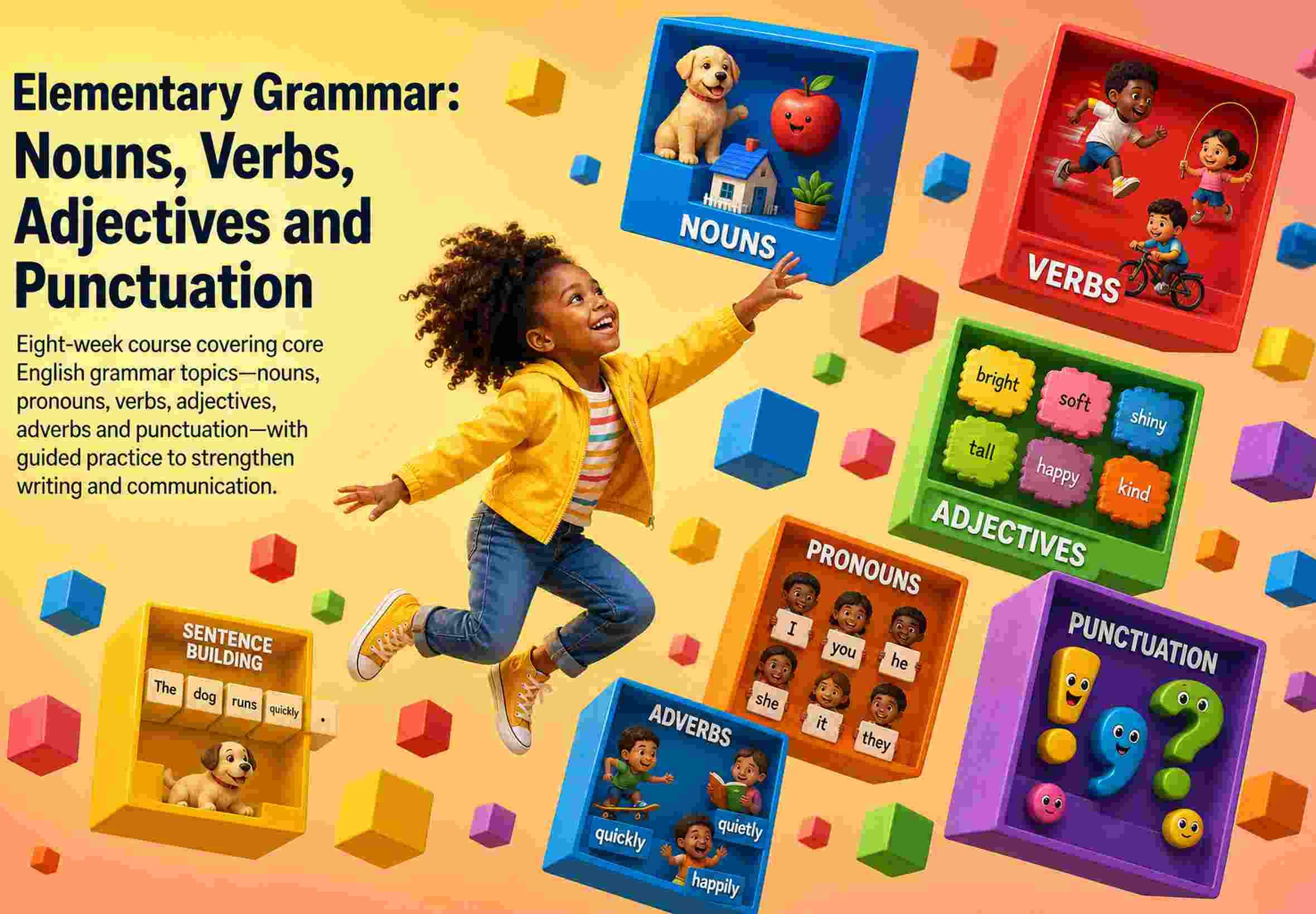 Elementary Grammar: Nouns, Verbs, Adjectives and Punctuation