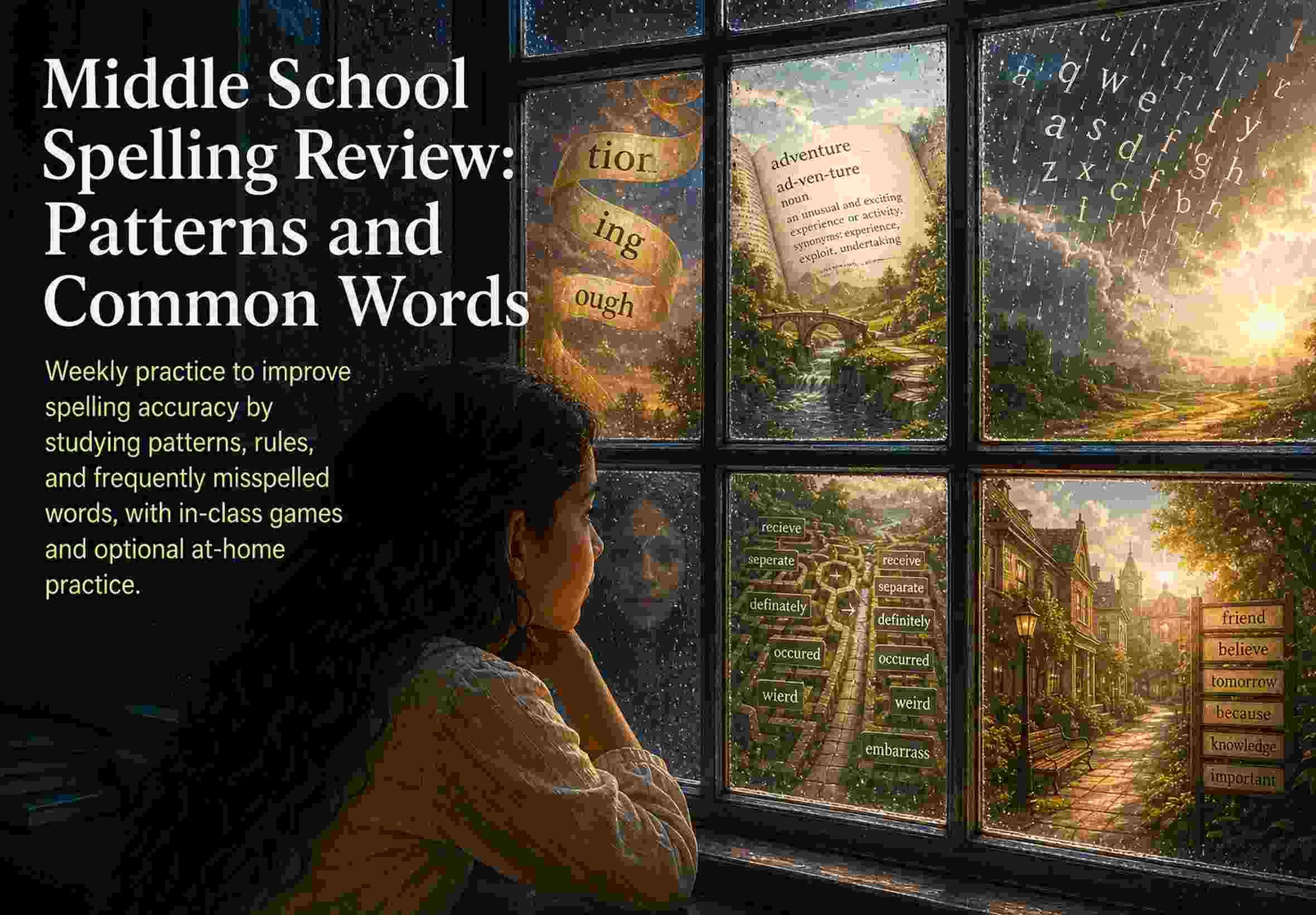 Middle School Spelling Review: Patterns and Common Words