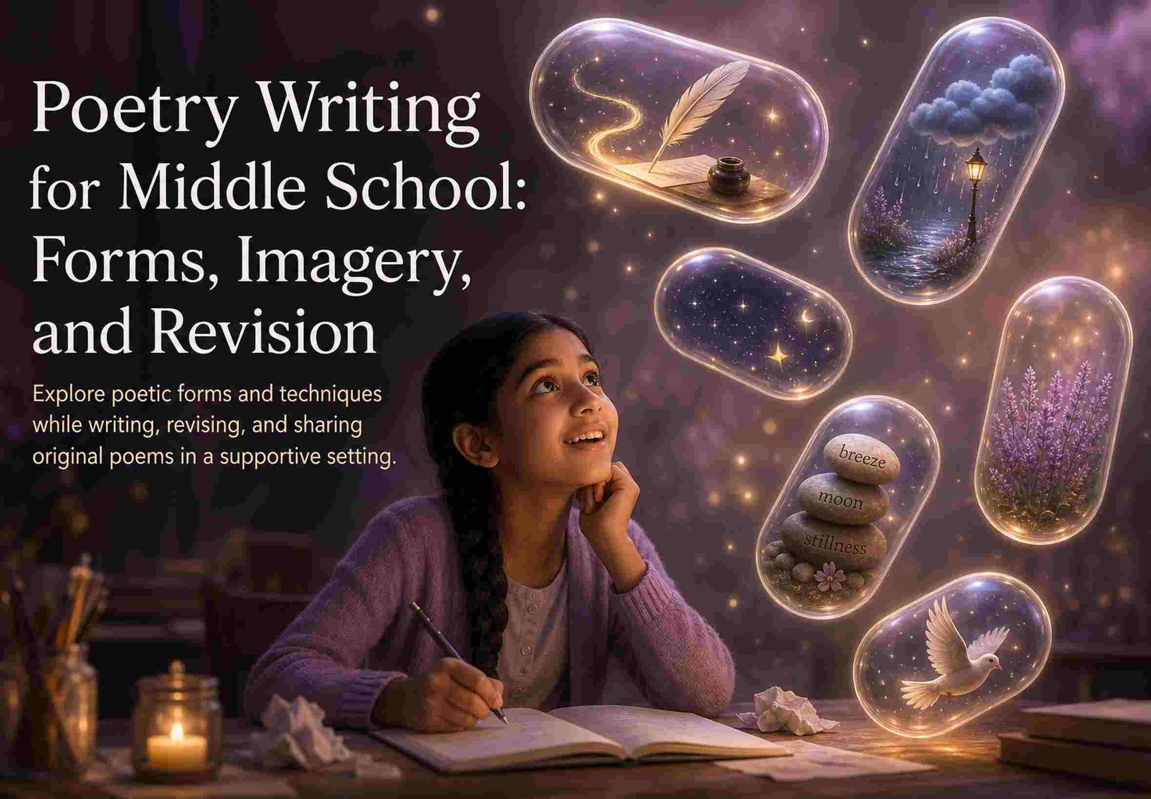 Poetry Writing for Middle School: Forms, Imagery, and Revision