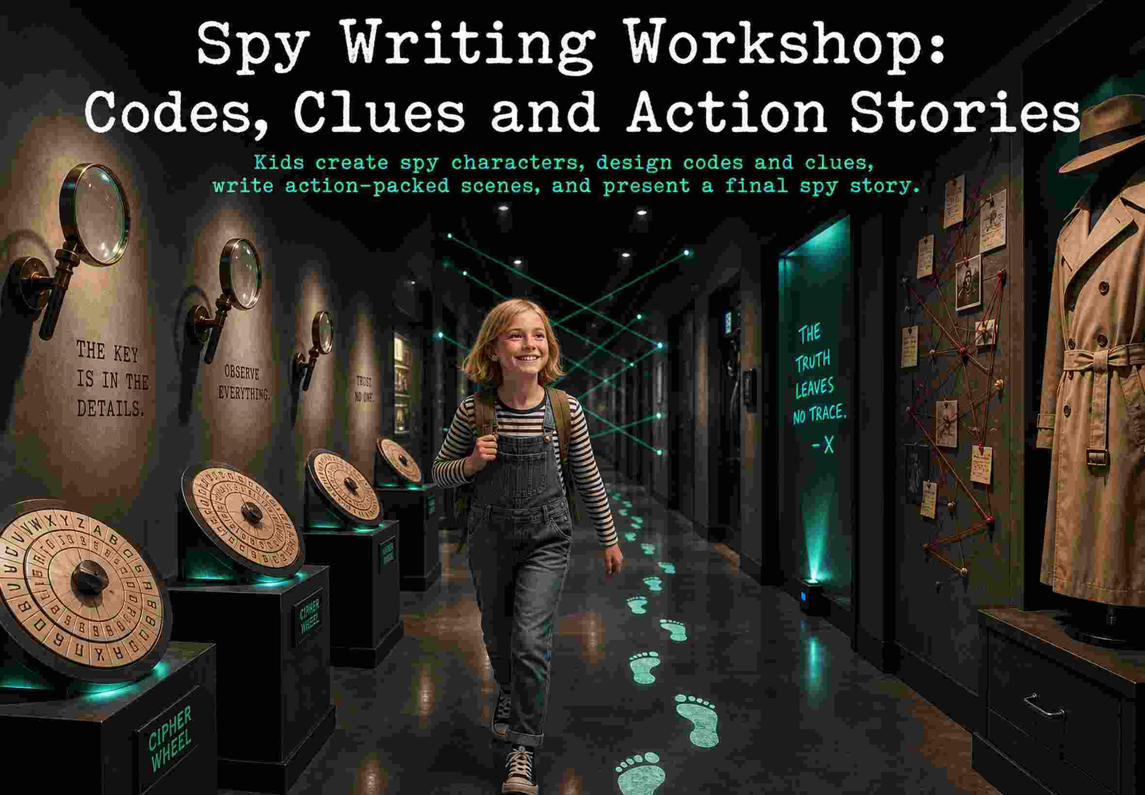 Spy Writing Workshop: Codes, Clues and Action Stories