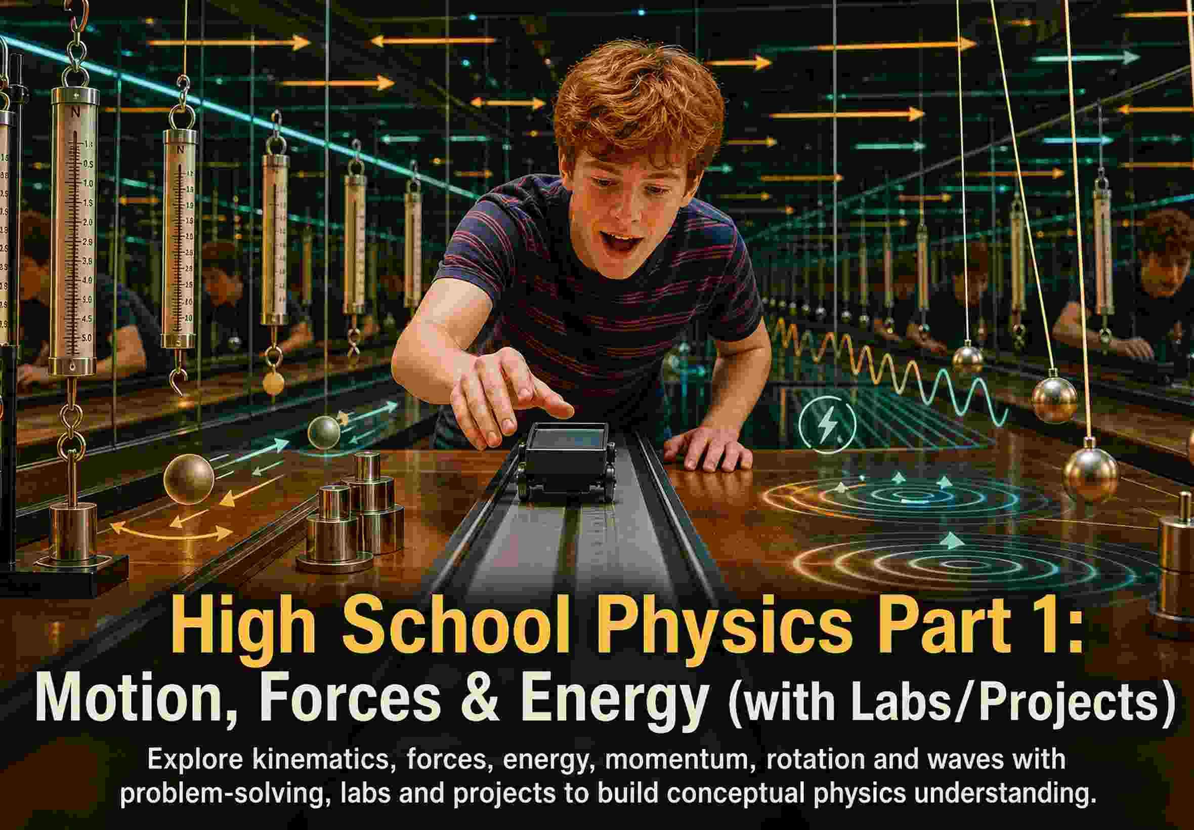 High School Physics Part 1: Motion, Forces & Energy (with Labs/Projects)