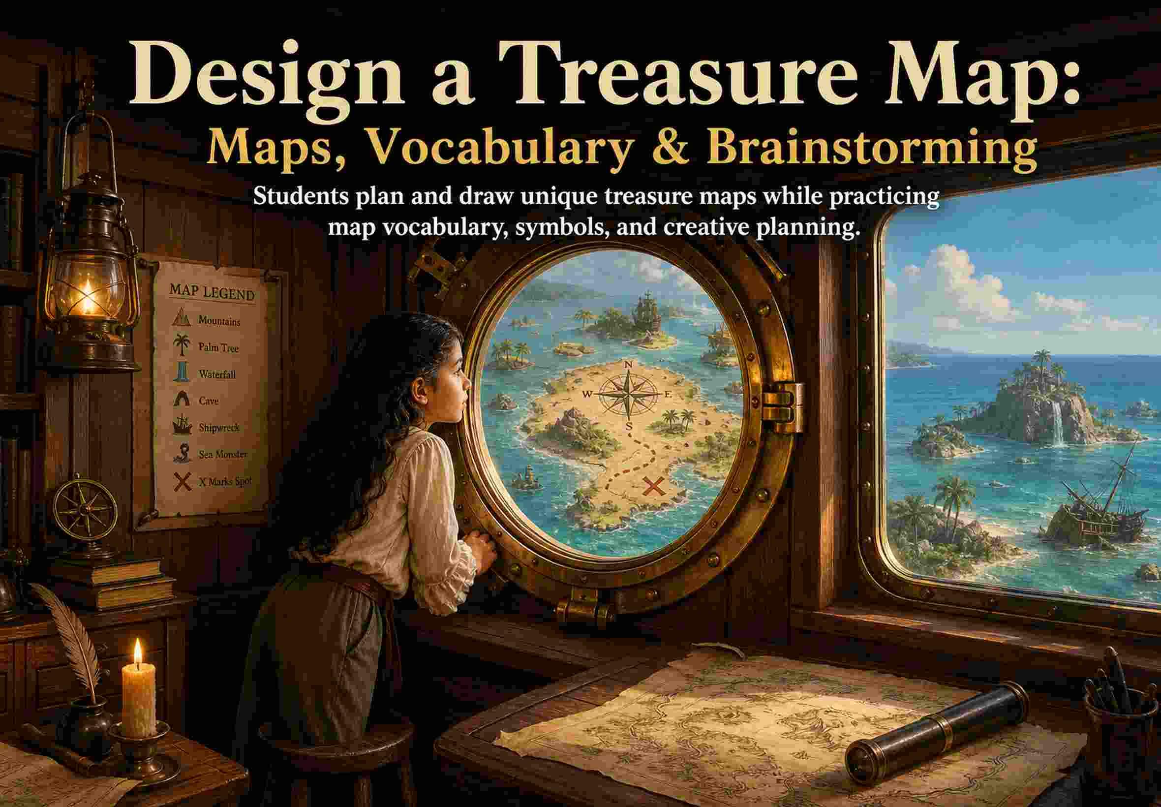 Design a Treasure Map: Maps, Vocabulary & Brainstorming