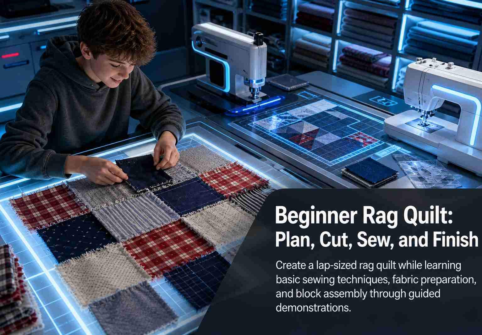 Beginner Rag Quilt: Plan, Cut, Sew, and Finish