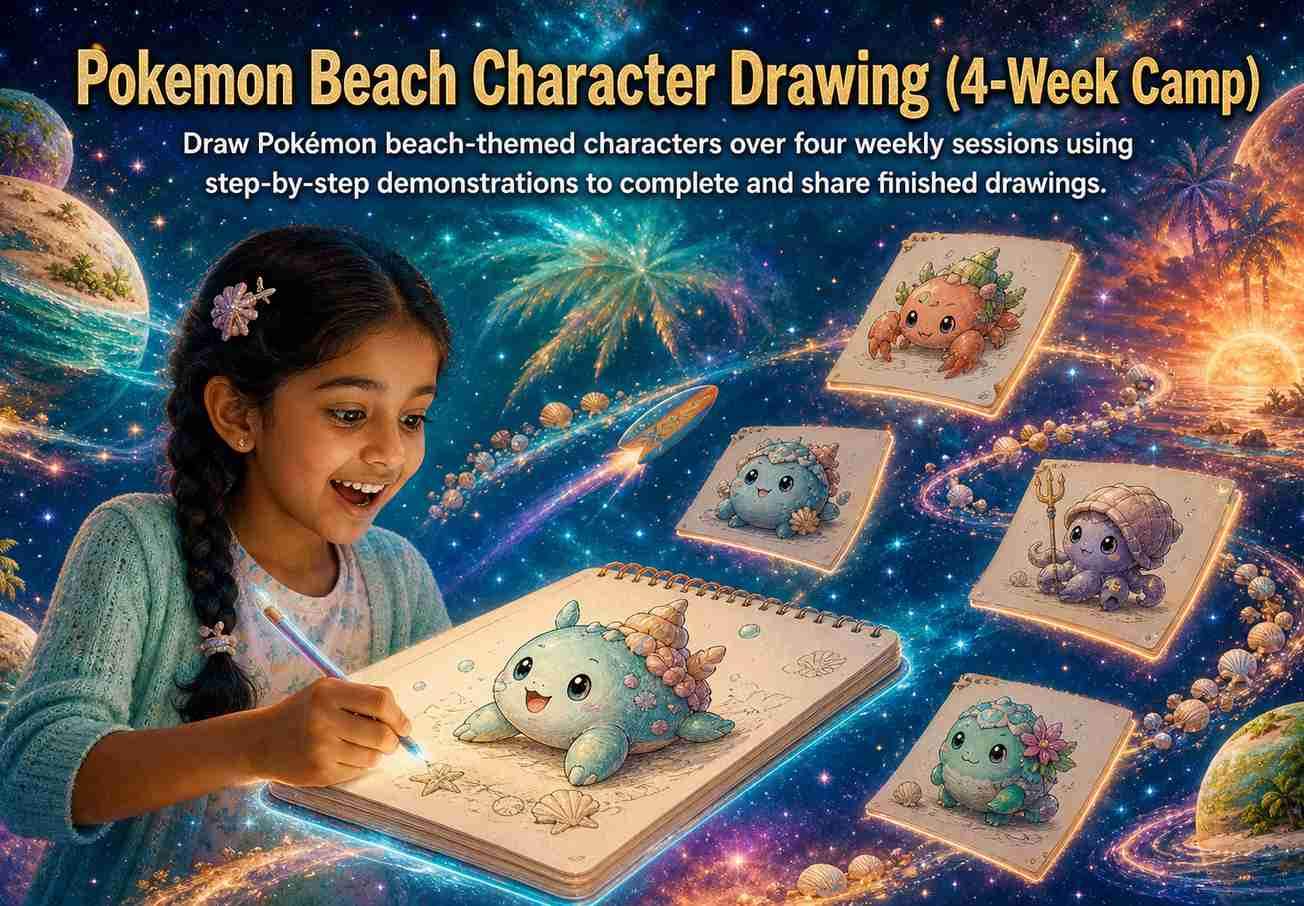 Pokemon Beach Character Drawing (4-Week Camp)