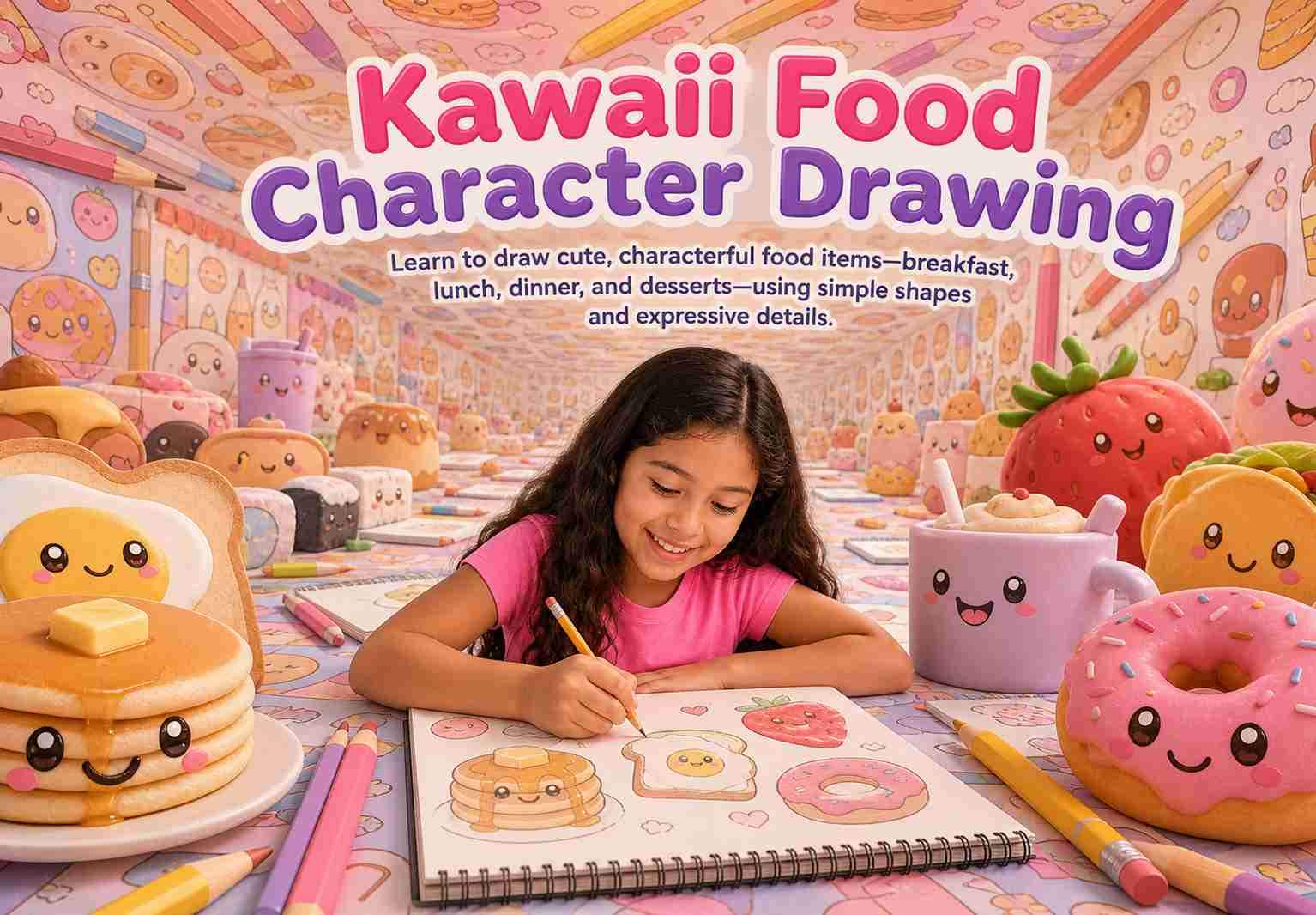 Kawaii Food Character Drawing
