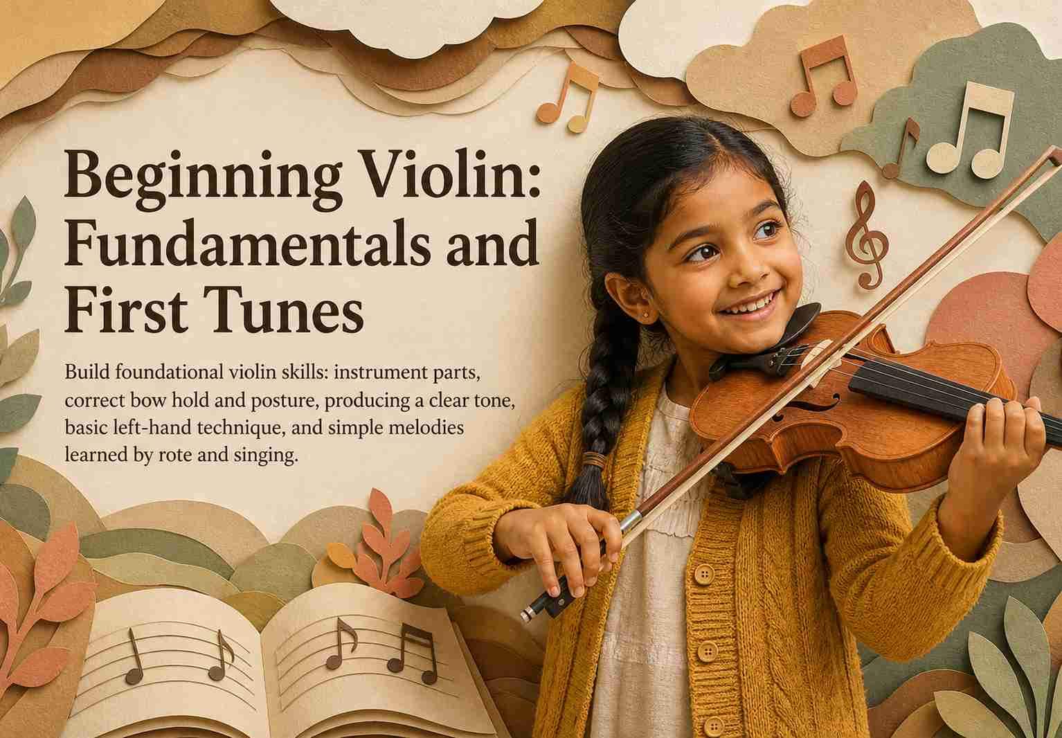 Beginning Violin: Fundamentals and First Tunes