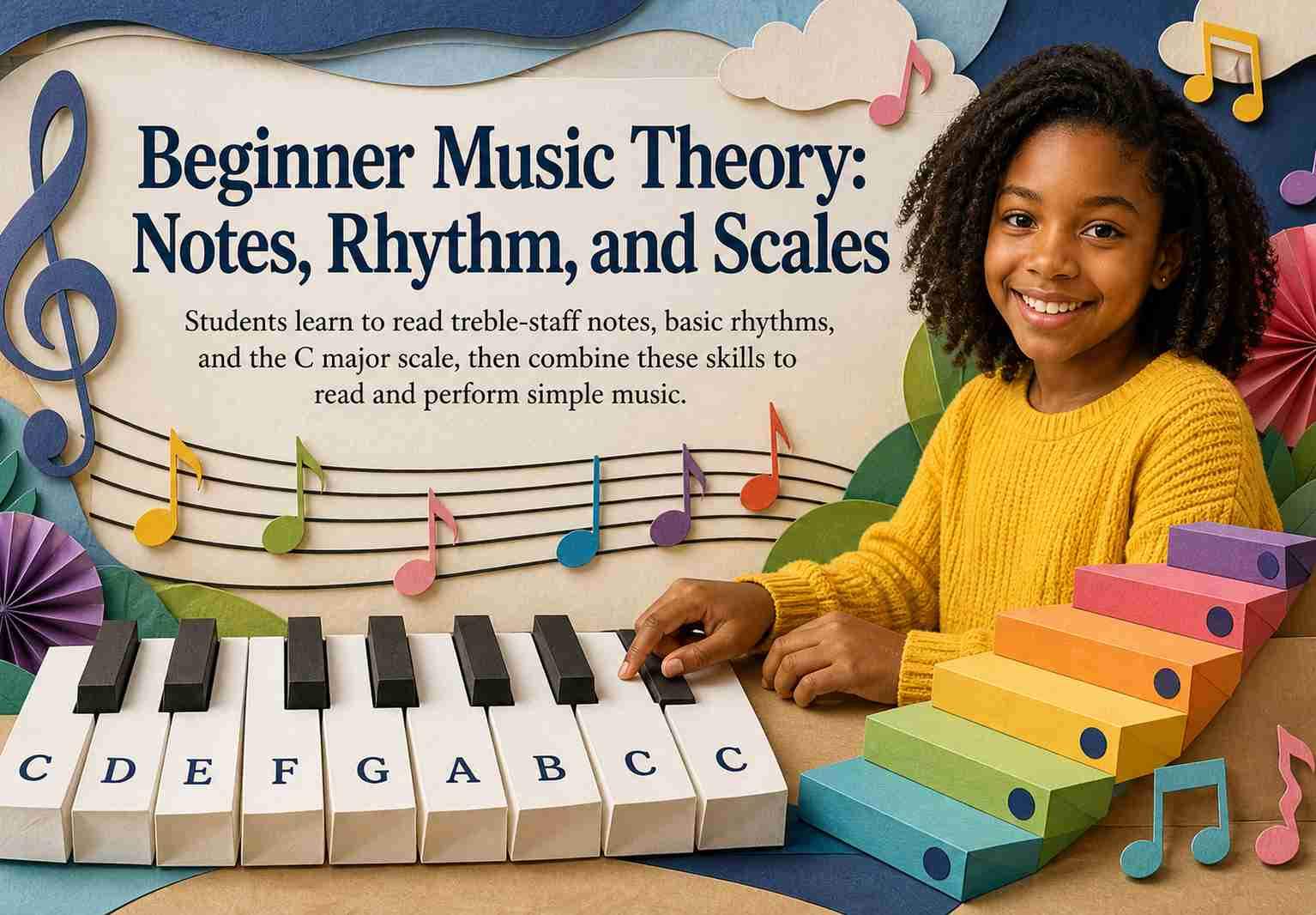 Beginner Music Theory: Notes, Rhythm, and Scales