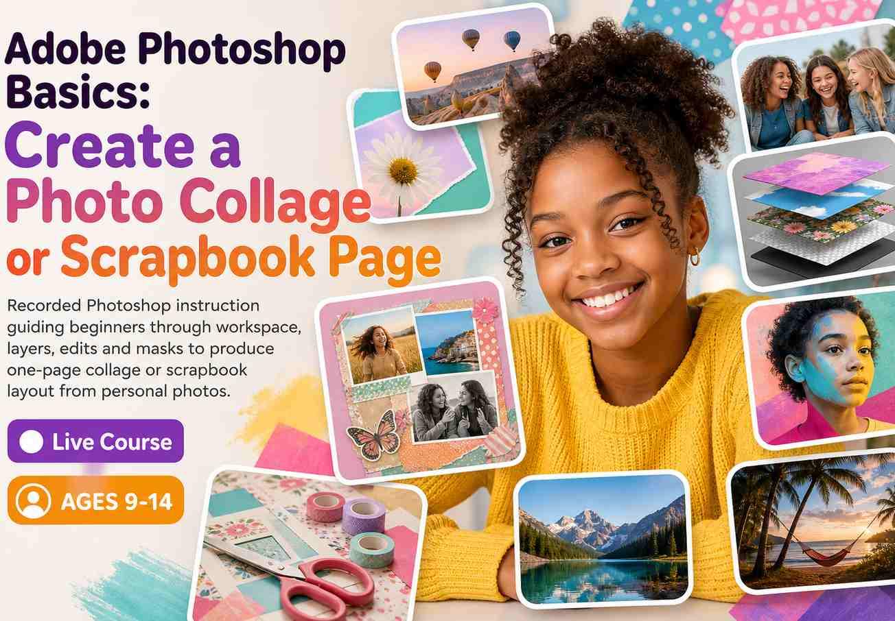 Adobe Photoshop Basics: Create a Photo Collage or Scrapbook Page