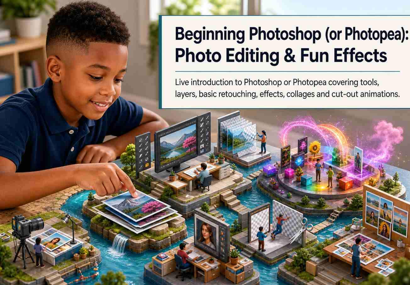 Beginning Photoshop (or Photopea): Photo Editing & Fun Effects