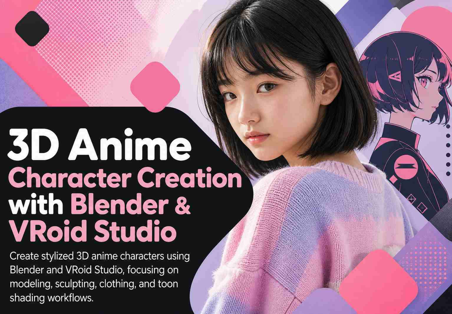 3D Anime Character Creation with Blender & VRoid Studio