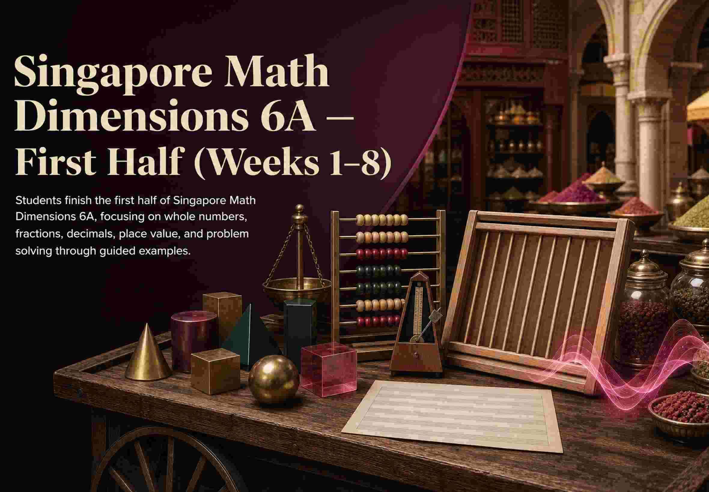 Singapore Math Dimensions 6A — First Half (Weeks 1–8)
