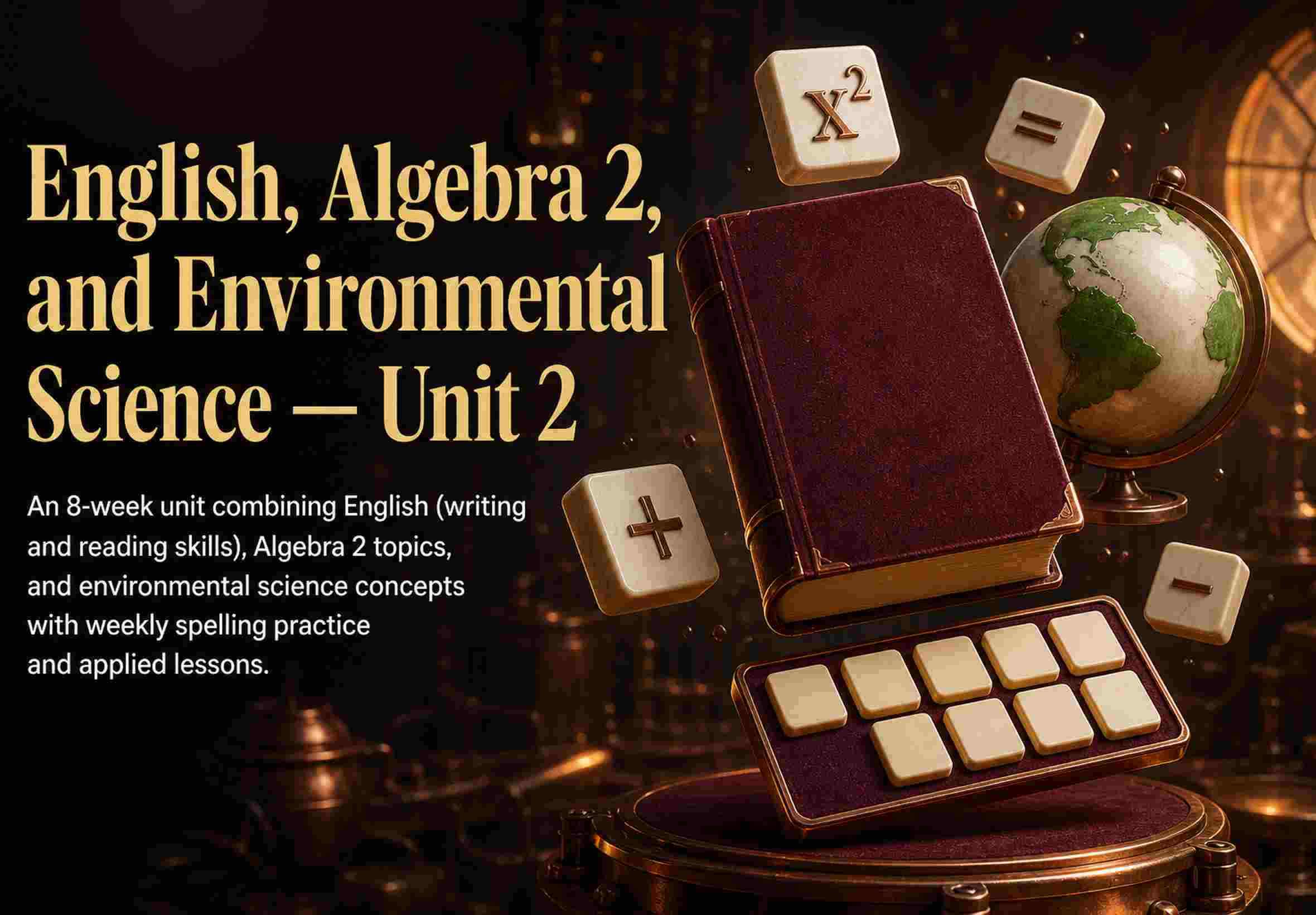 English, Algebra 2, and Environmental Science — Unit 2