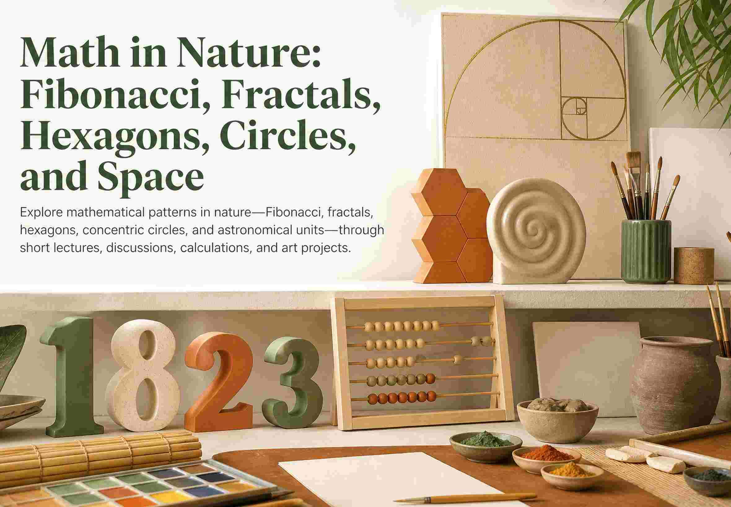 Math in Nature: Fibonacci, Fractals, Hexagons, Circles, and Space
