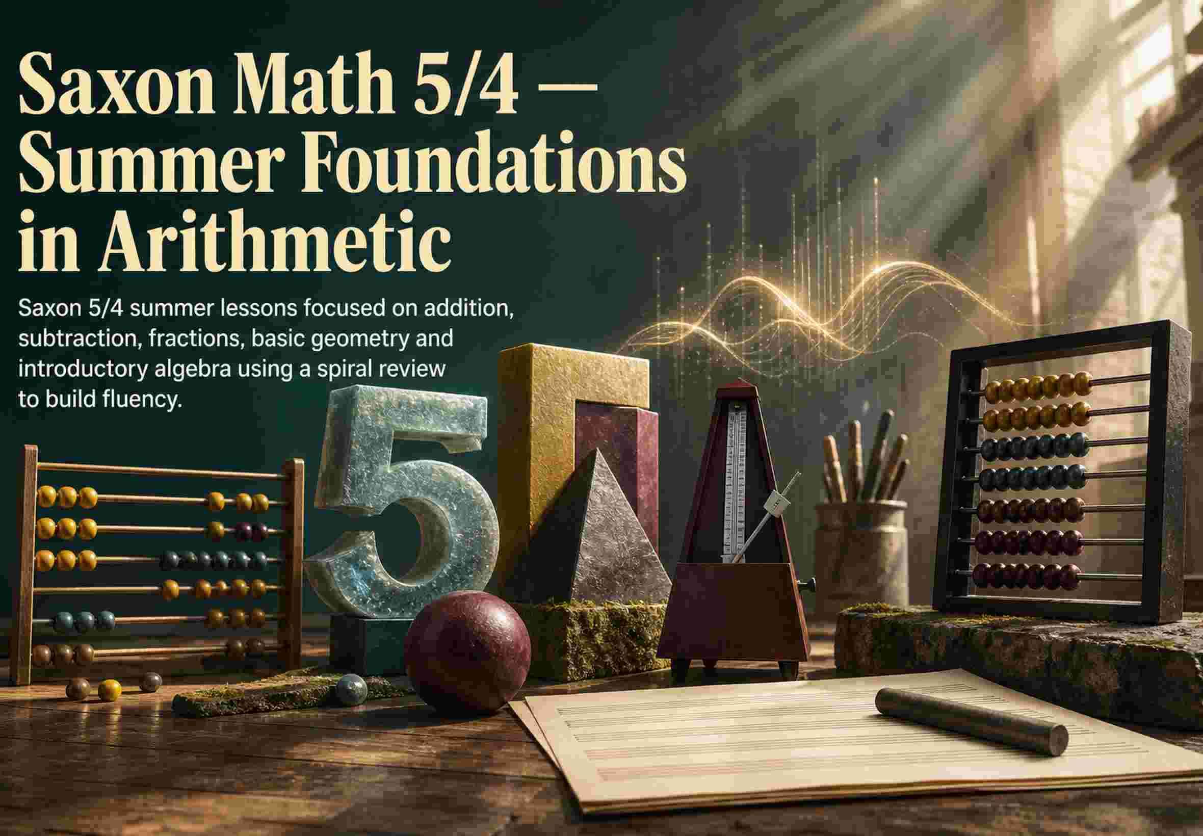 Saxon Math 5/4 — Summer Foundations in Arithmetic