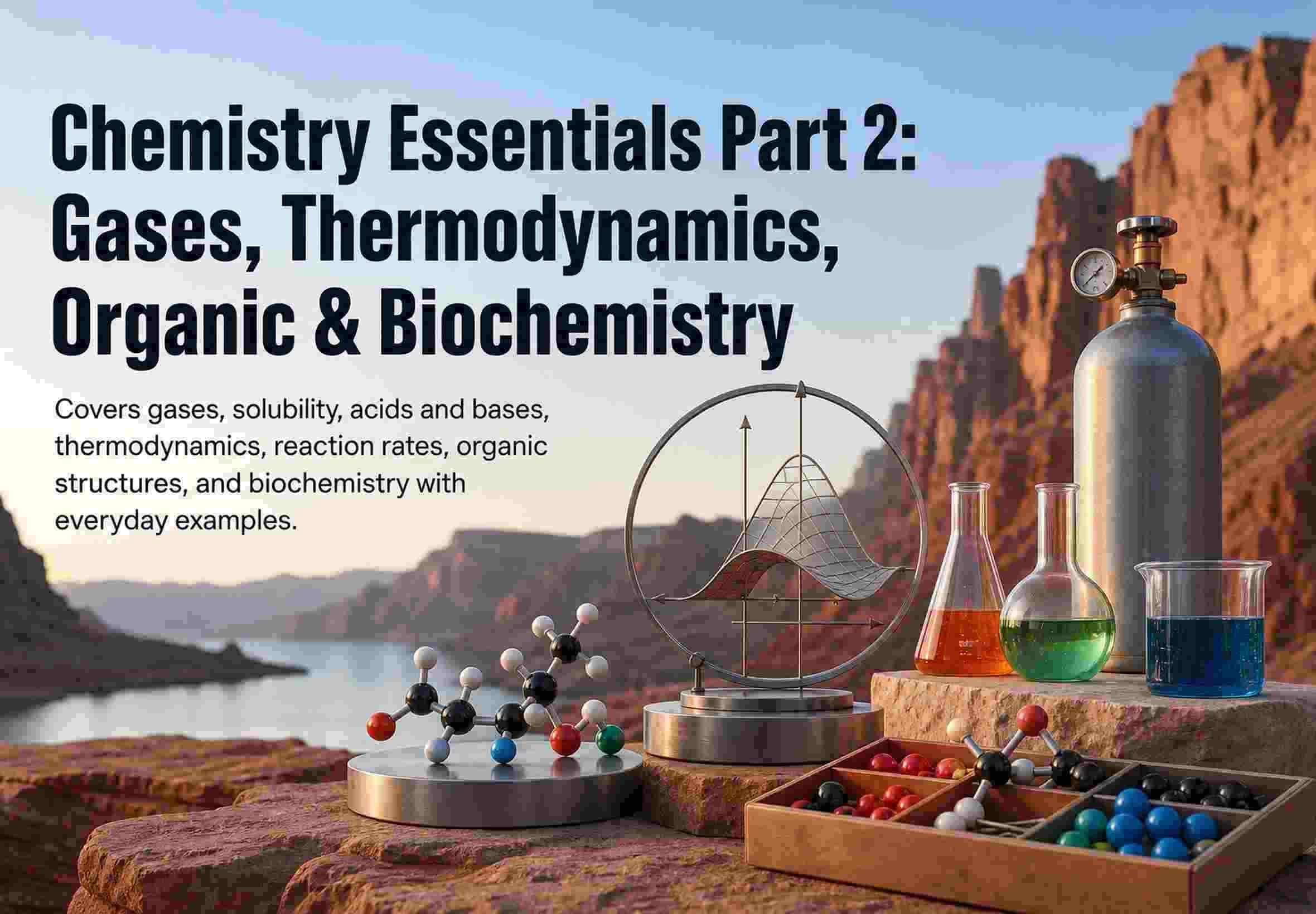 Chemistry Essentials Part 2: Gases, Thermodynamics, Organic & Biochemistry