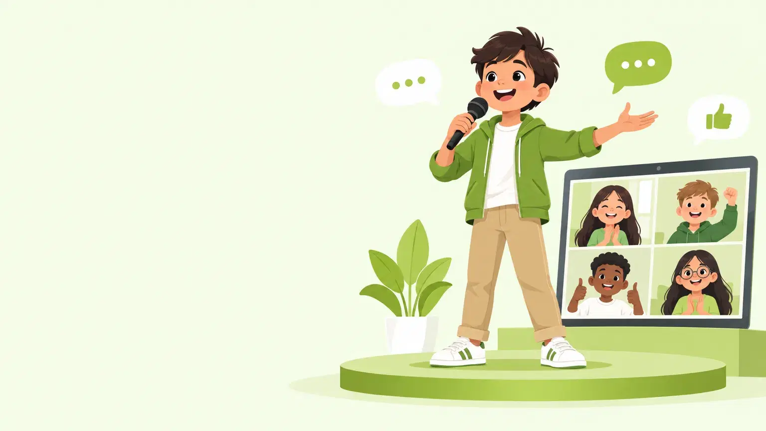 Illustration of kids exploring Public Speaking & Debate