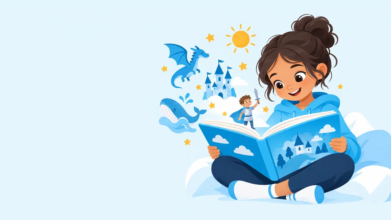 Illustration of kids exploring Reading & Phonics