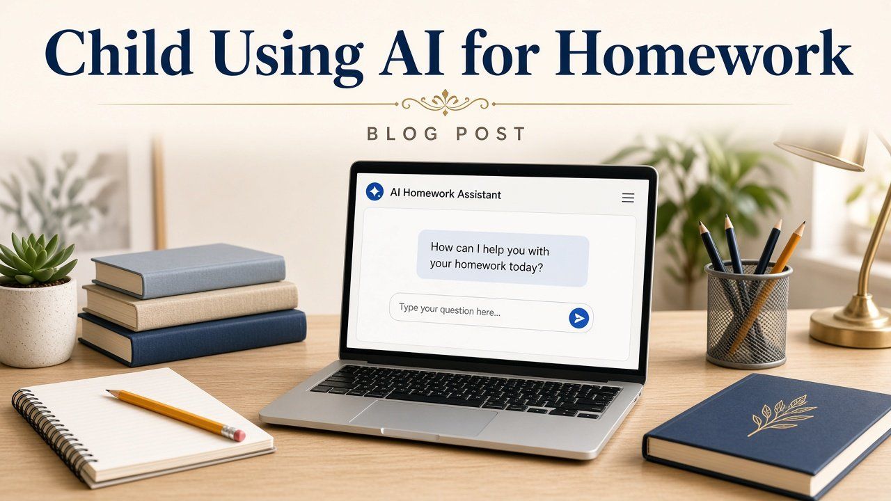Child Using AI for Homework