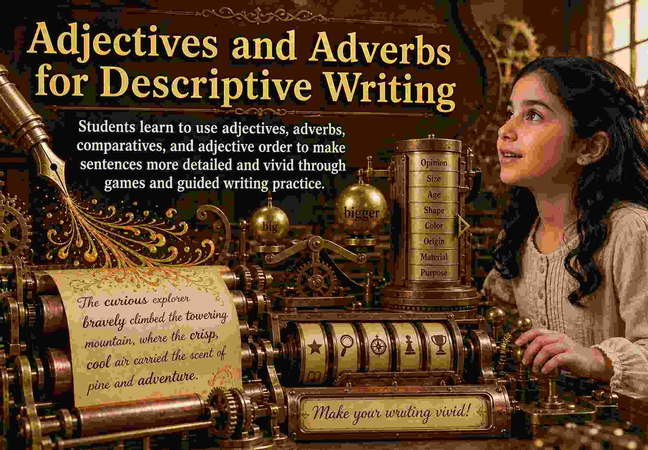 Adjectives and Adverbs for Descriptive Writing