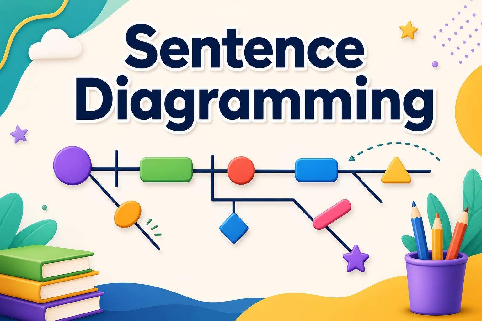 Beginner Sentence Diagramming (Reed–Kellogg)