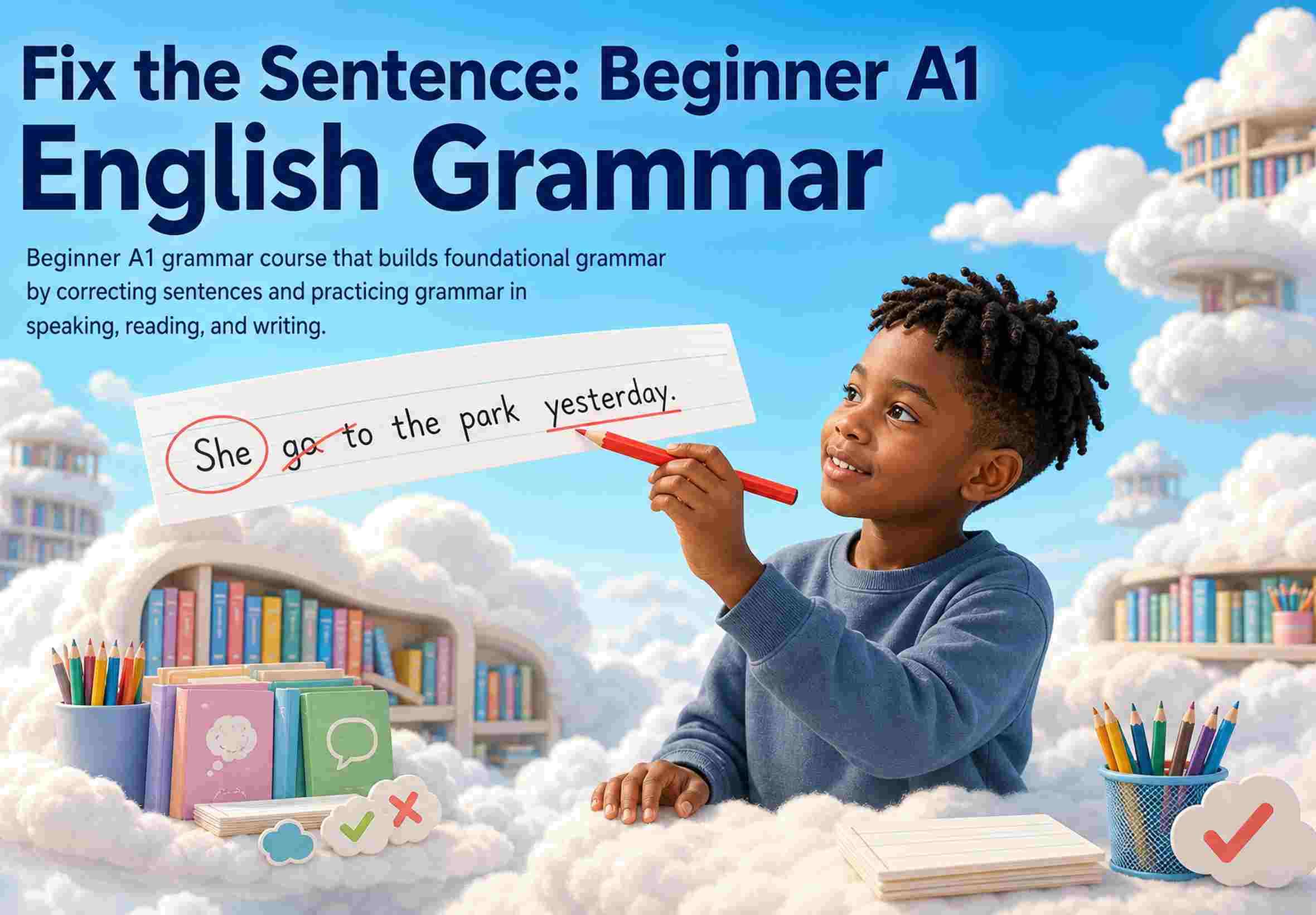 Fix the Sentence: Beginner A1 English Grammar