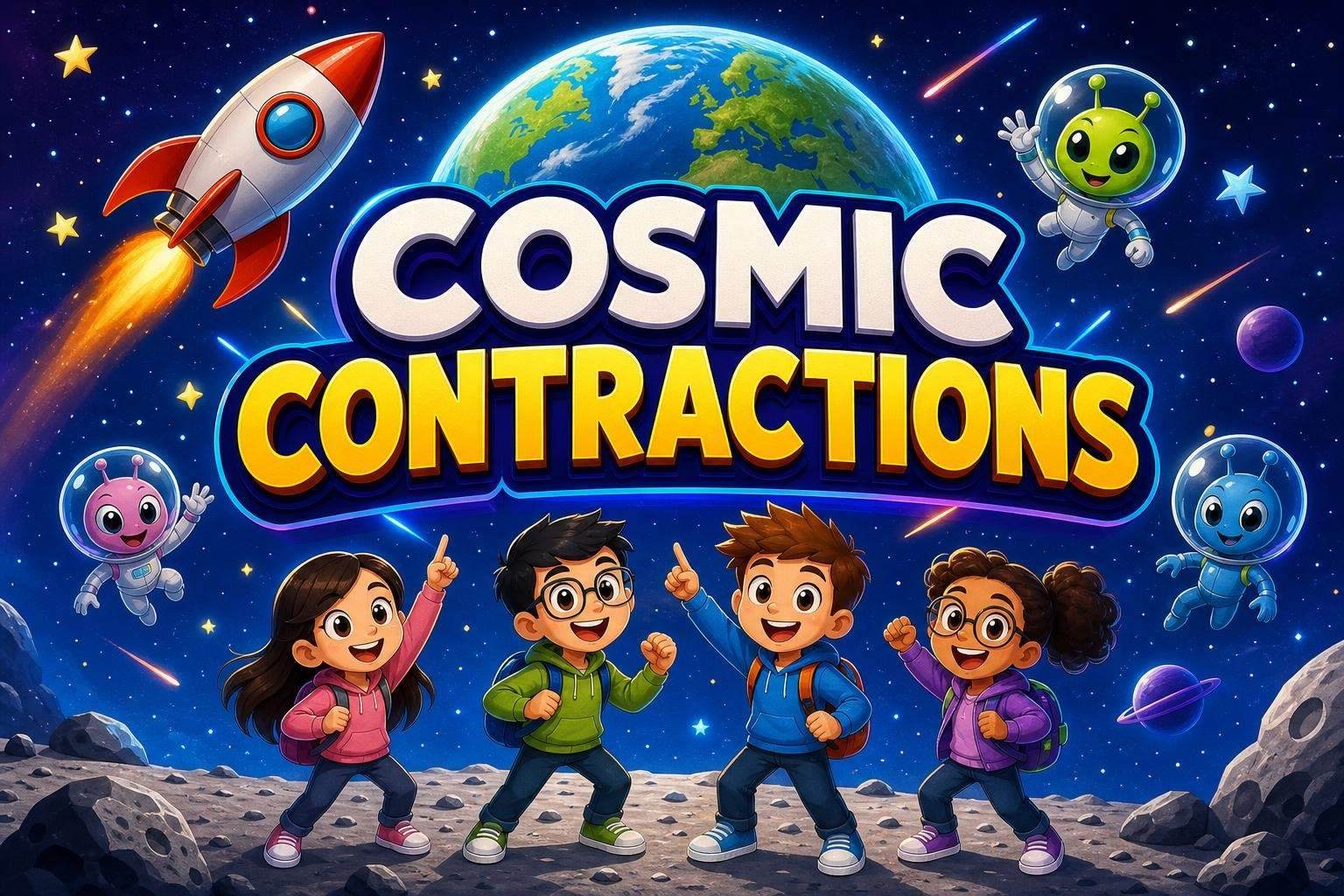 Cosmic Contractions: Contraction Skills Through an Alien Mission