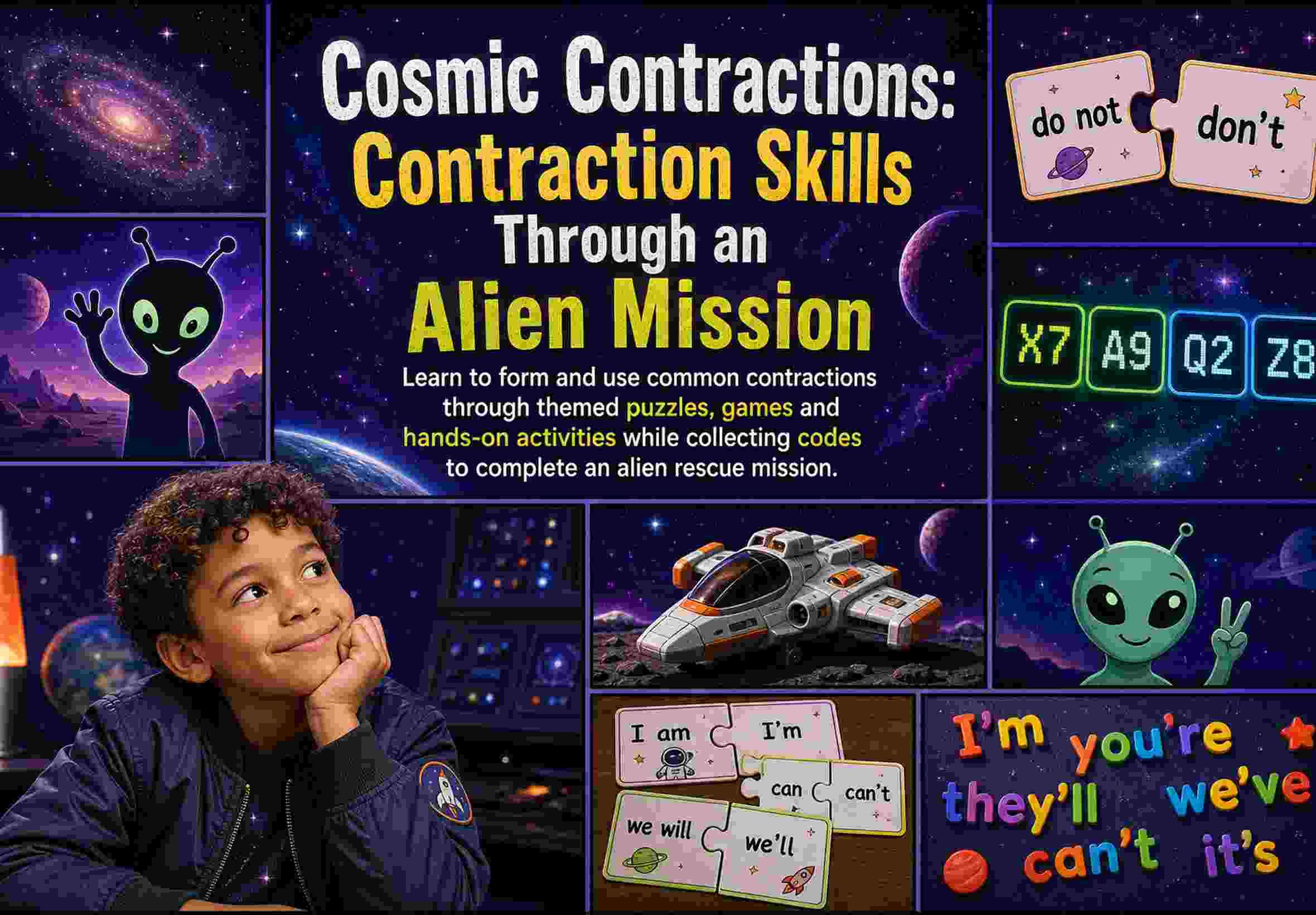 Cosmic Contractions: Contraction Skills Through an Alien Mission