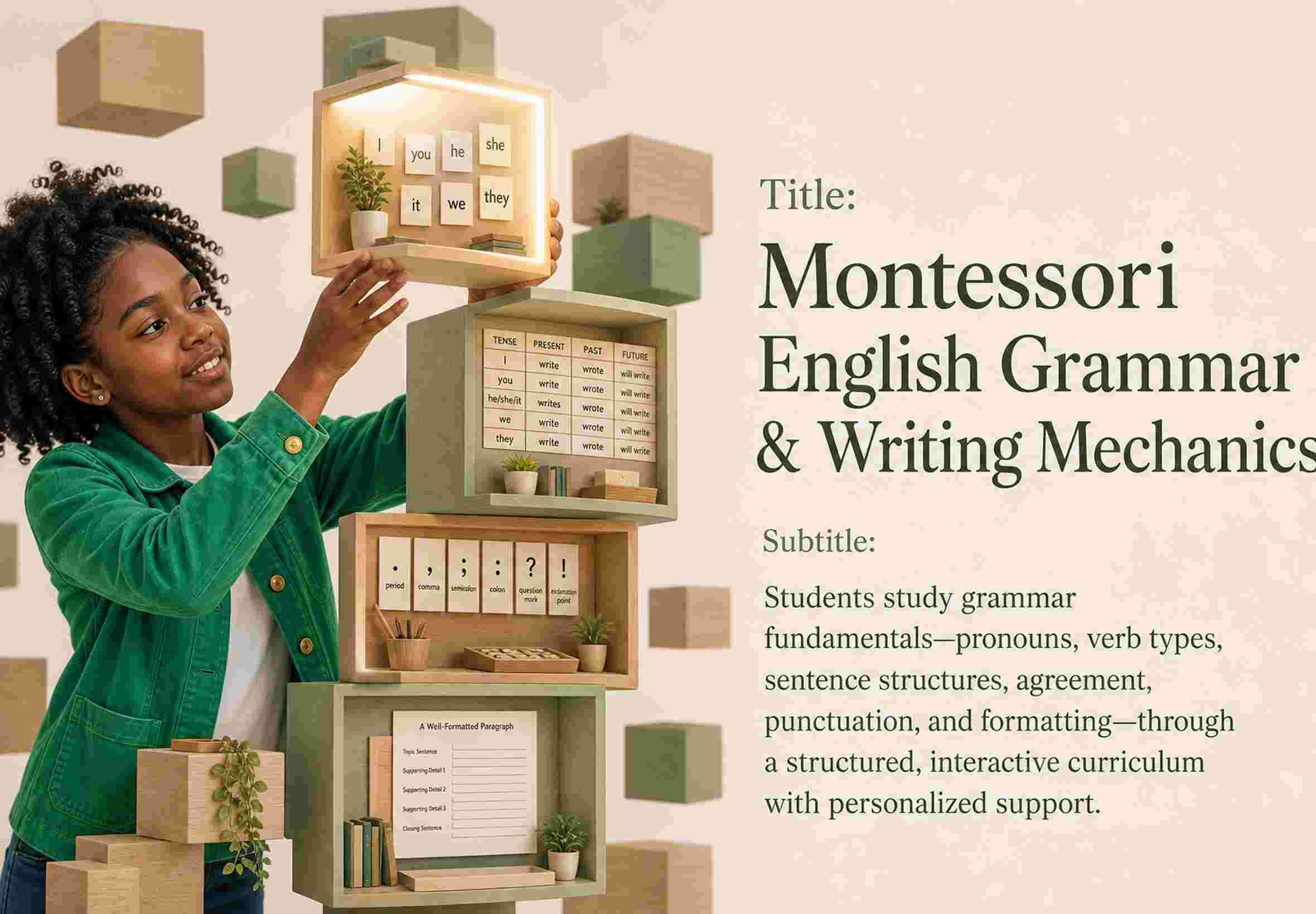 Montessori English Grammar & Writing Mechanics