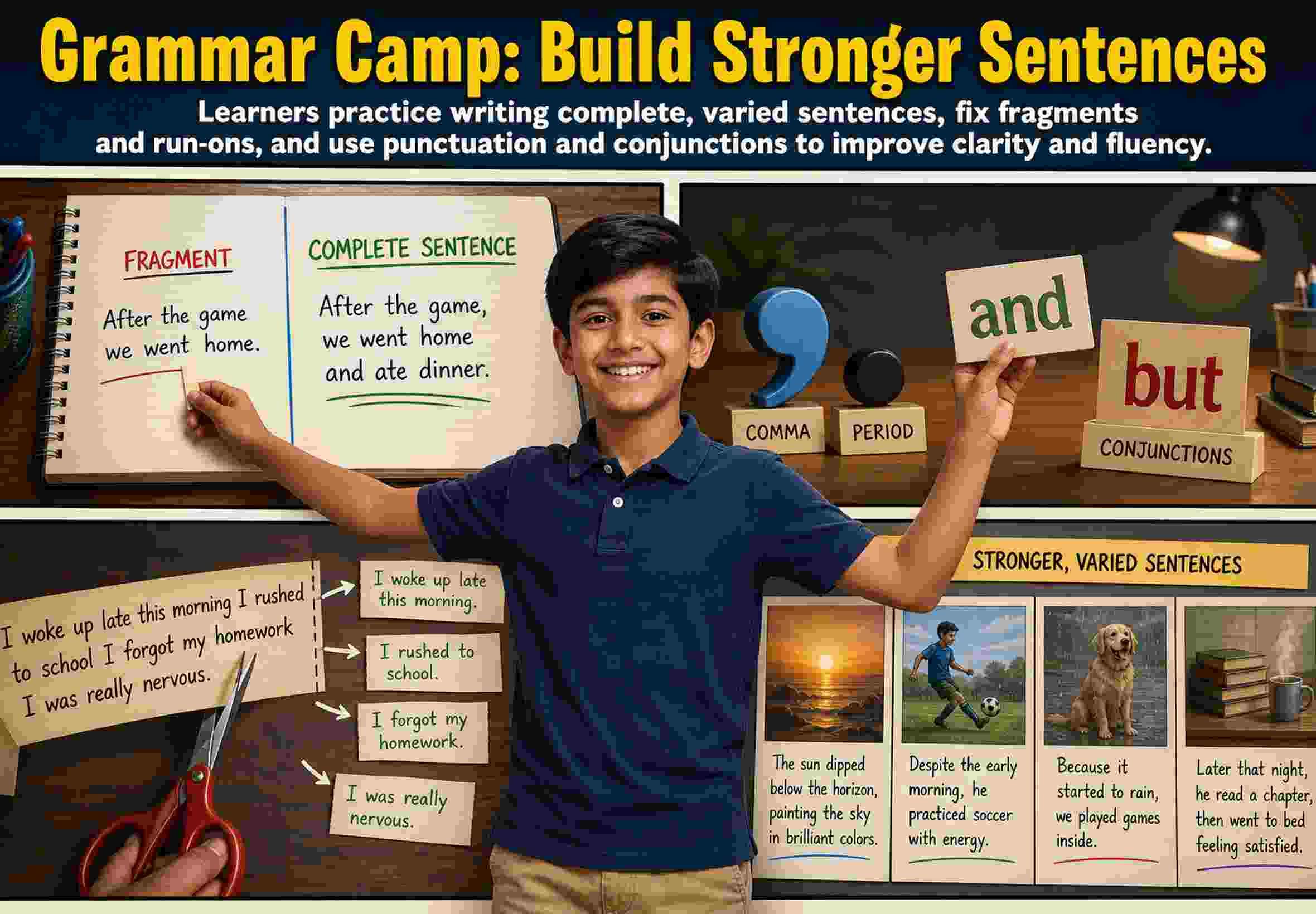 Grammar Camp: Build Stronger Sentences