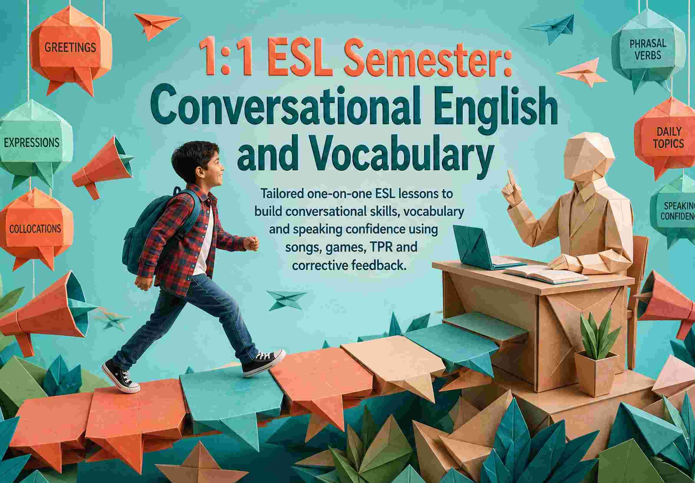 1:1 ESL Semester: Conversational English and Vocabulary