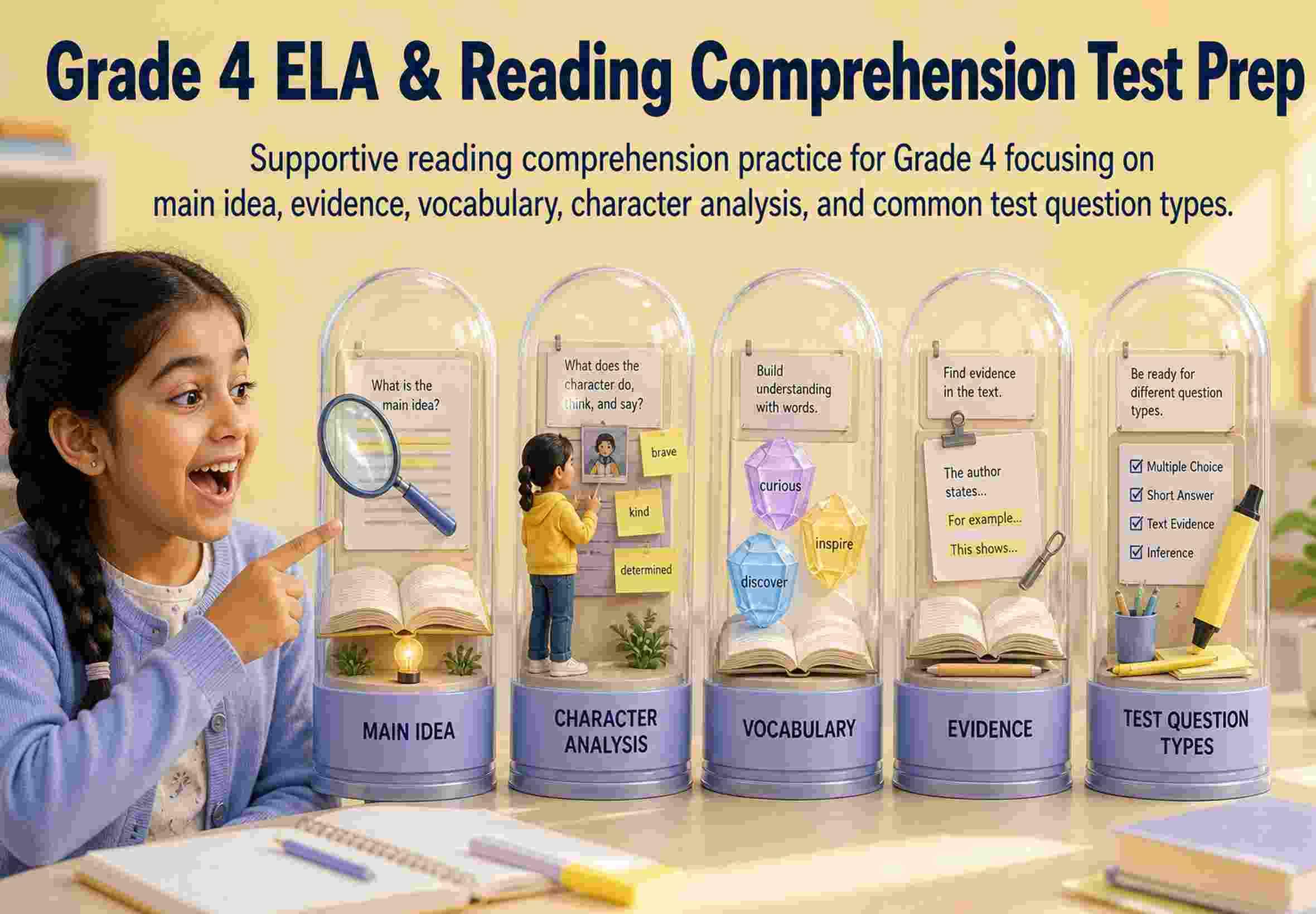 Grade 4 ELA & Reading Comprehension Test Prep