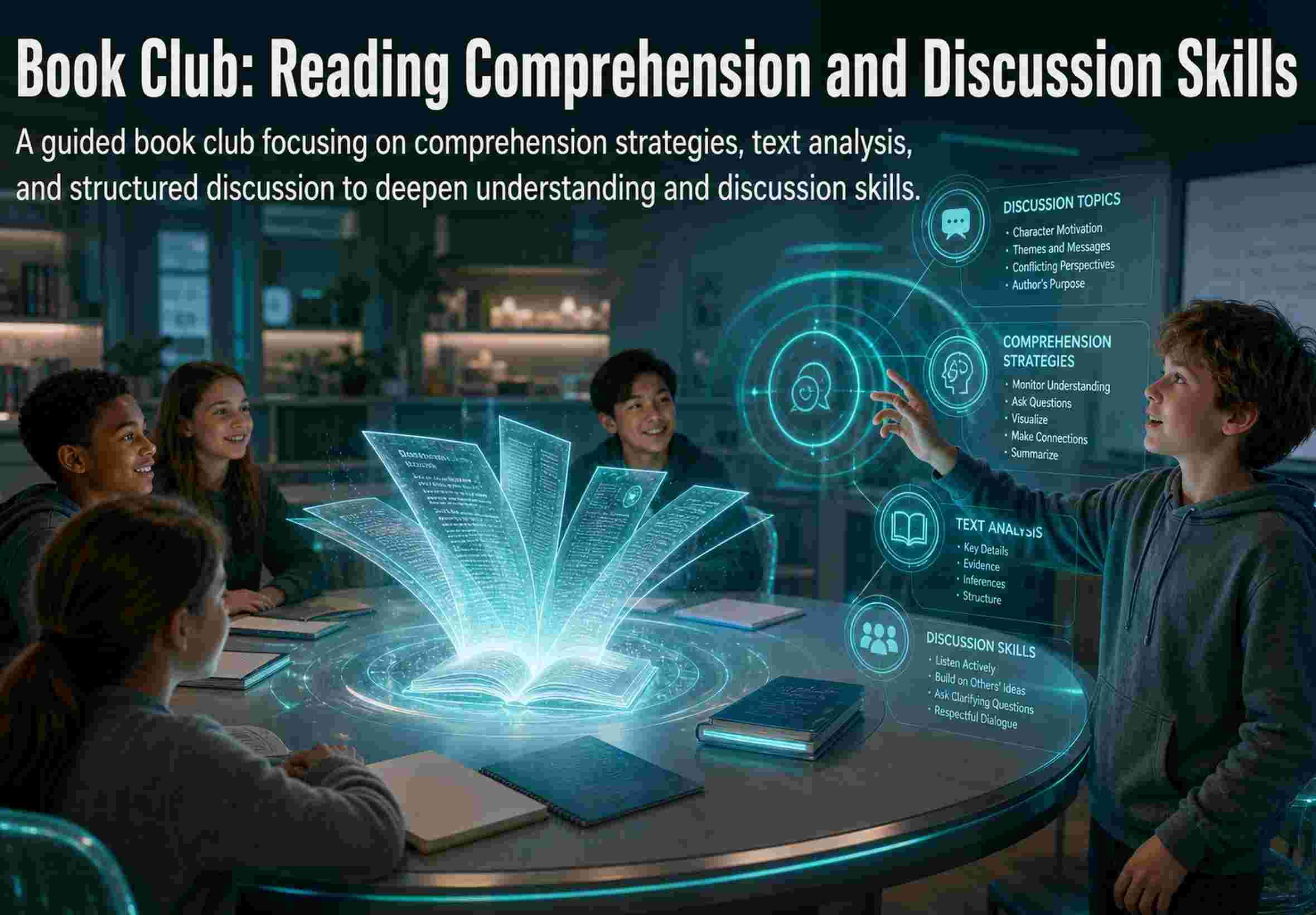 Book Club: Reading Comprehension and Discussion Skills