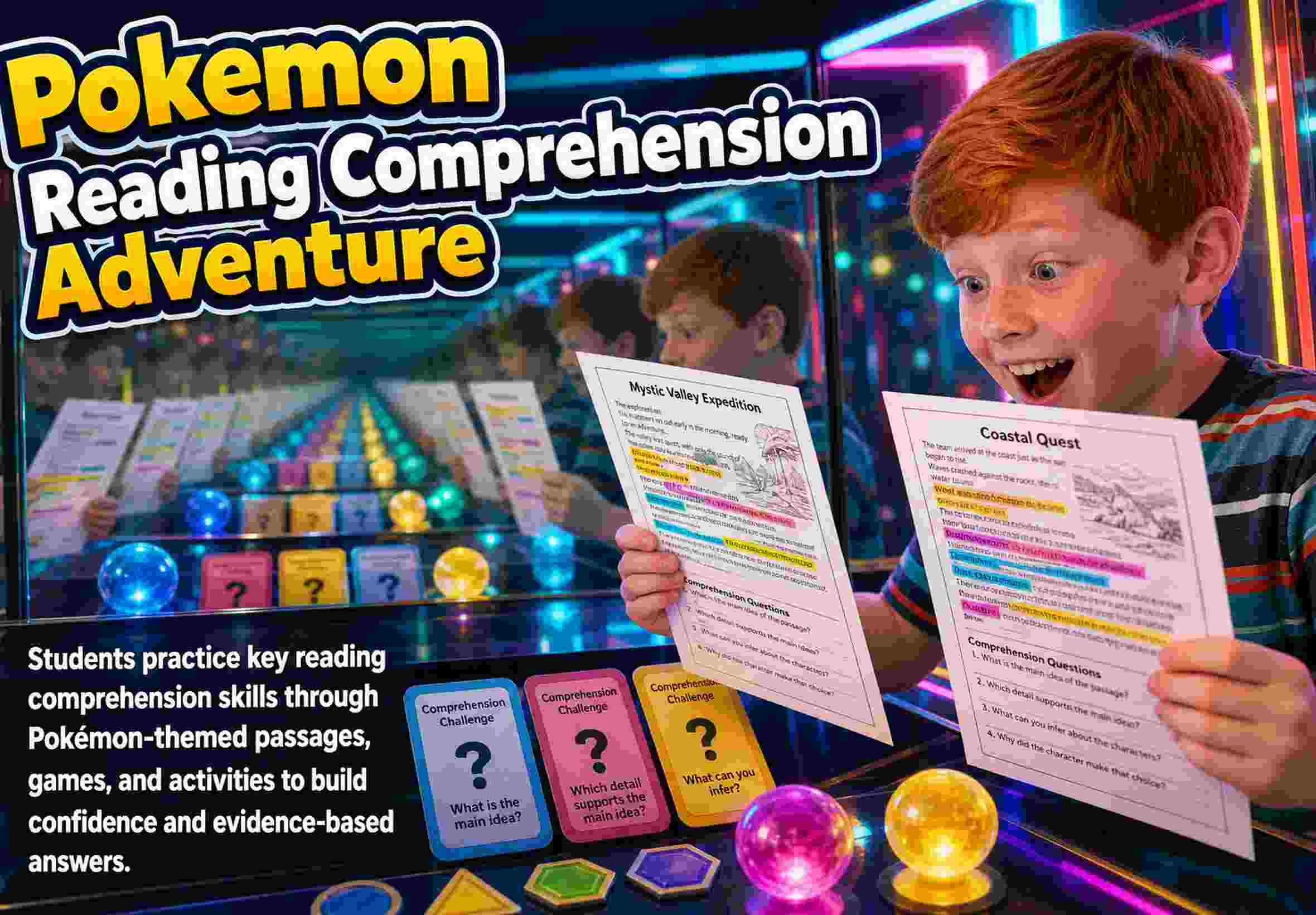 Pokemon Reading Comprehension Adventure