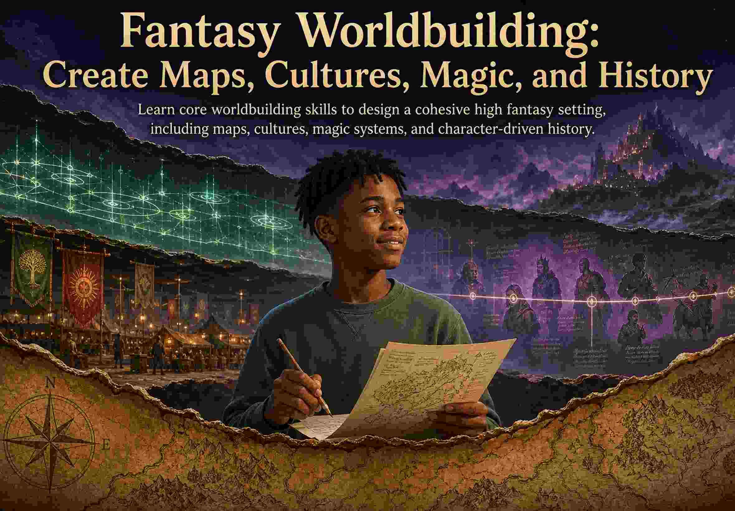 Fantasy Worldbuilding: Create Maps, Cultures, Magic, and History