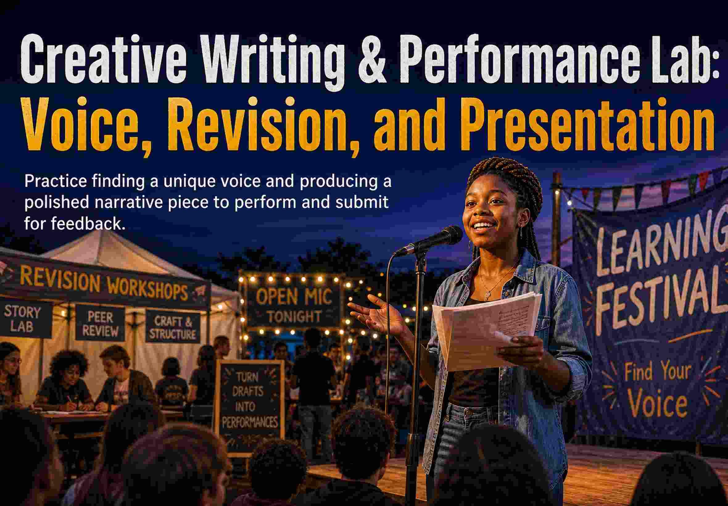 Creative Writing & Performance Lab: Voice, Revision, and Presentation