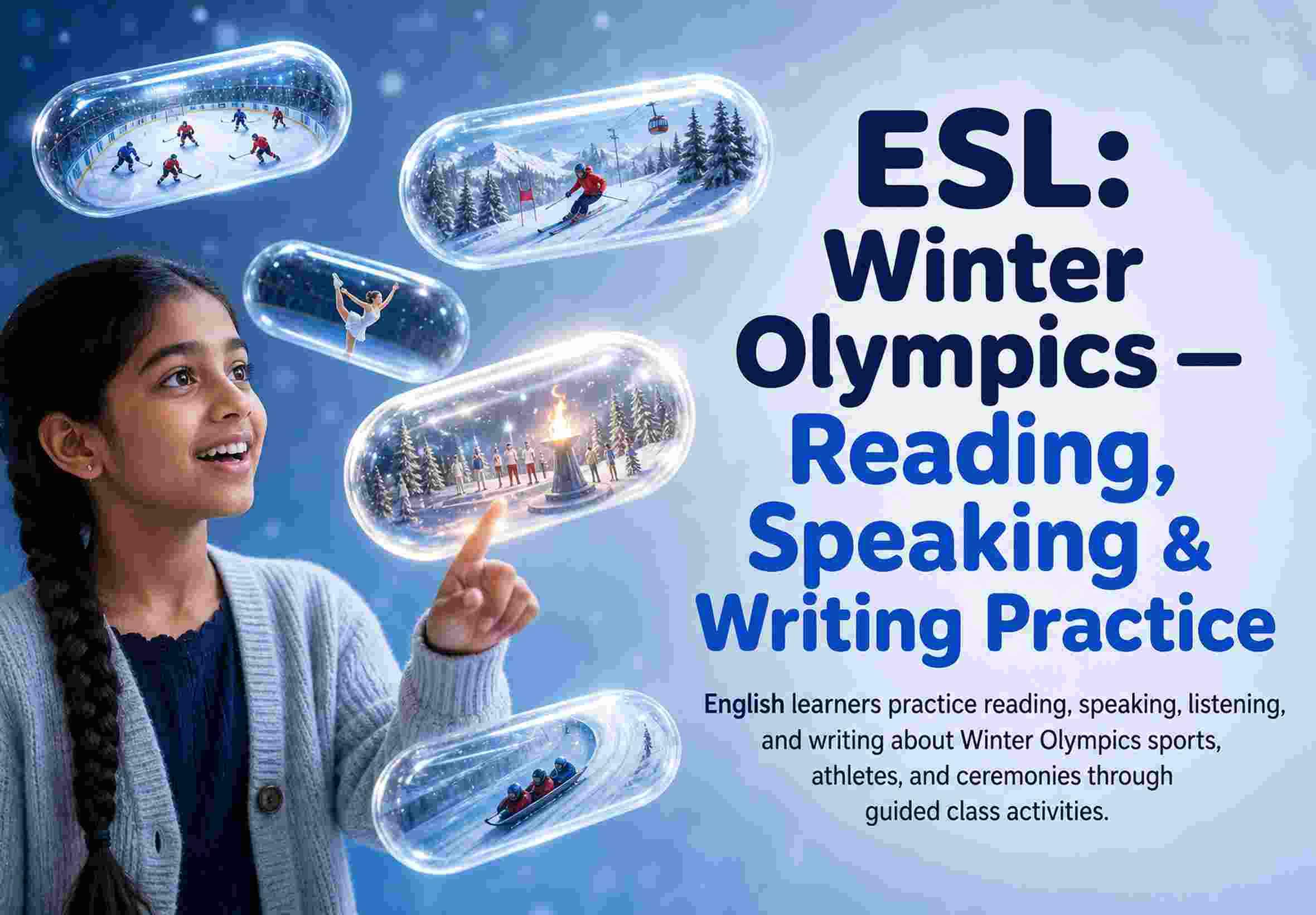 ESL: Winter Olympics — Reading, Speaking & Writing Practice