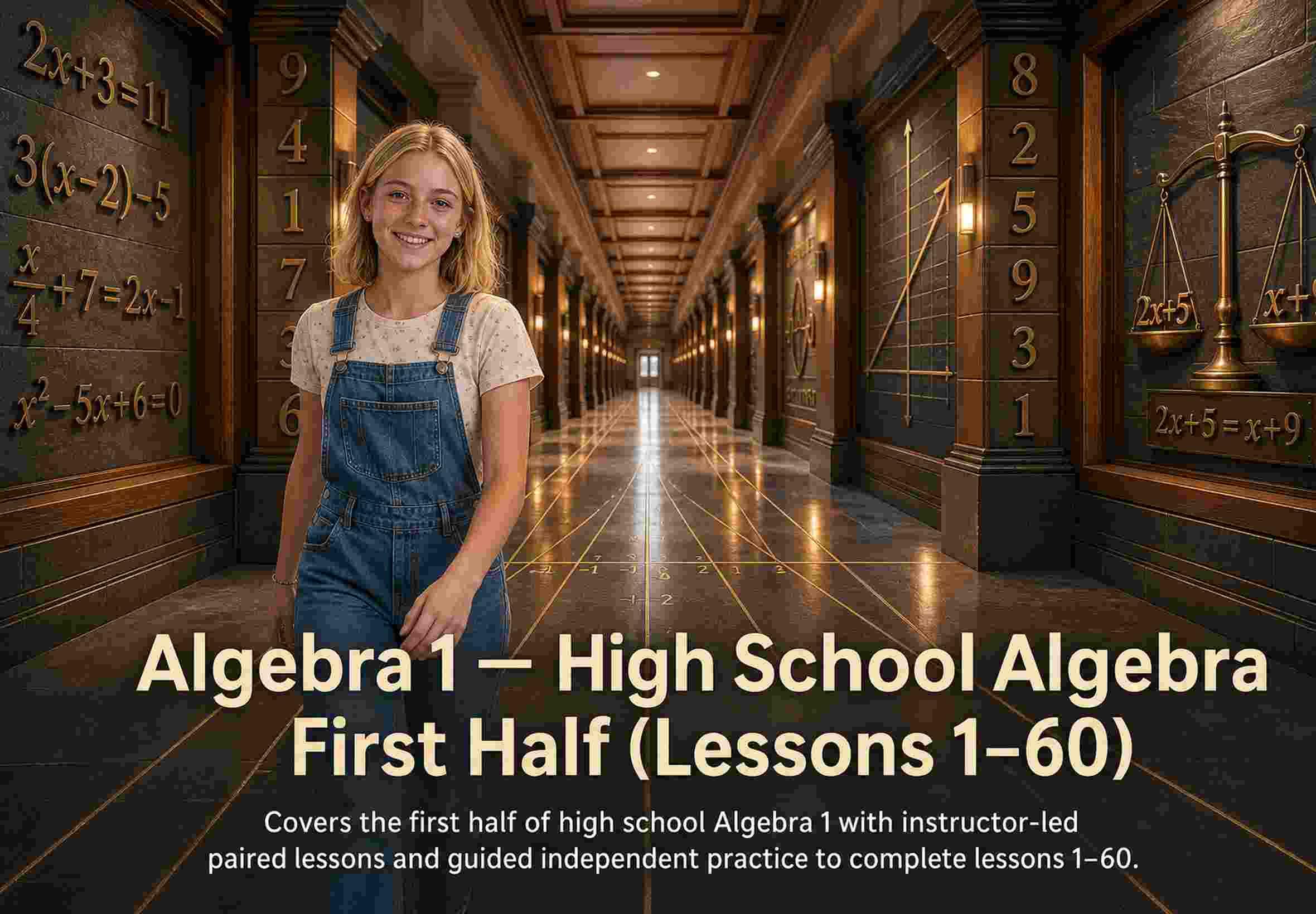 Algebra 1 — Saxon Algebra 1 (3rd ed.) First Half (Lessons 1–60)