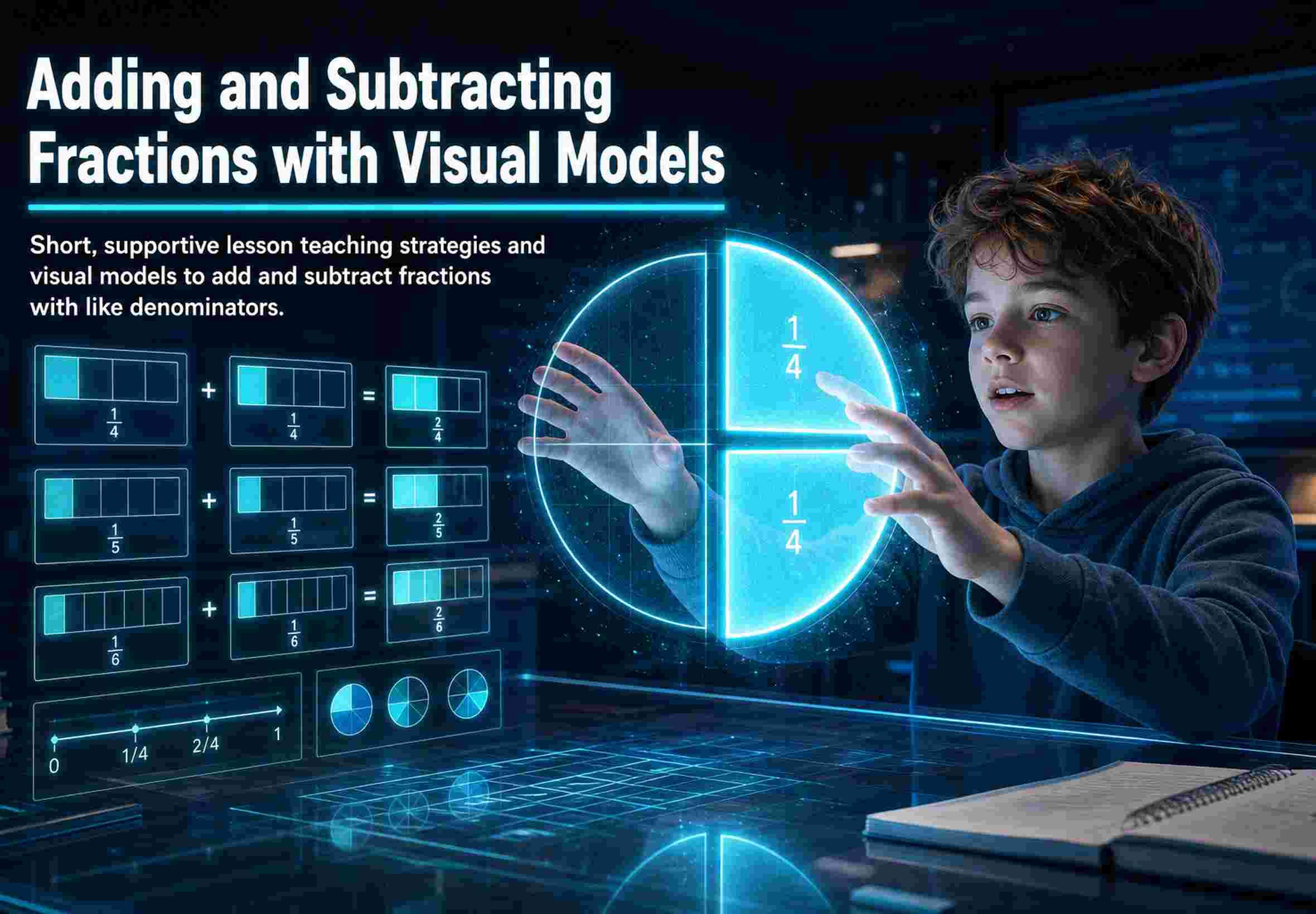 Adding and Subtracting Fractions with Visual Models
