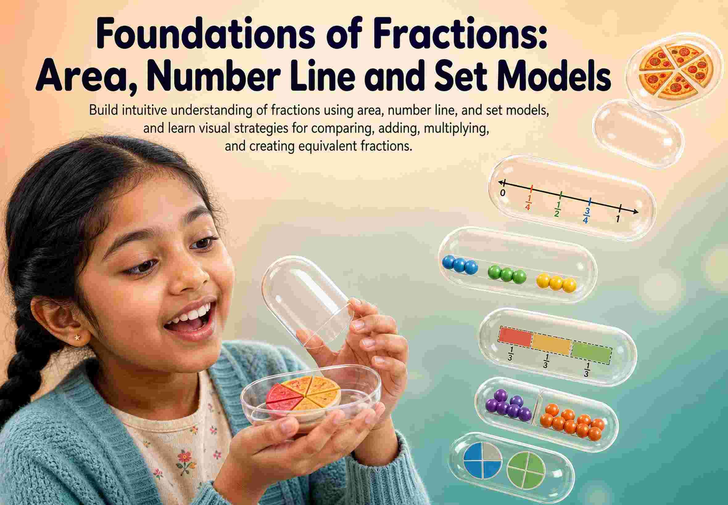 Foundations of Fractions: Area, Number Line and Set Models