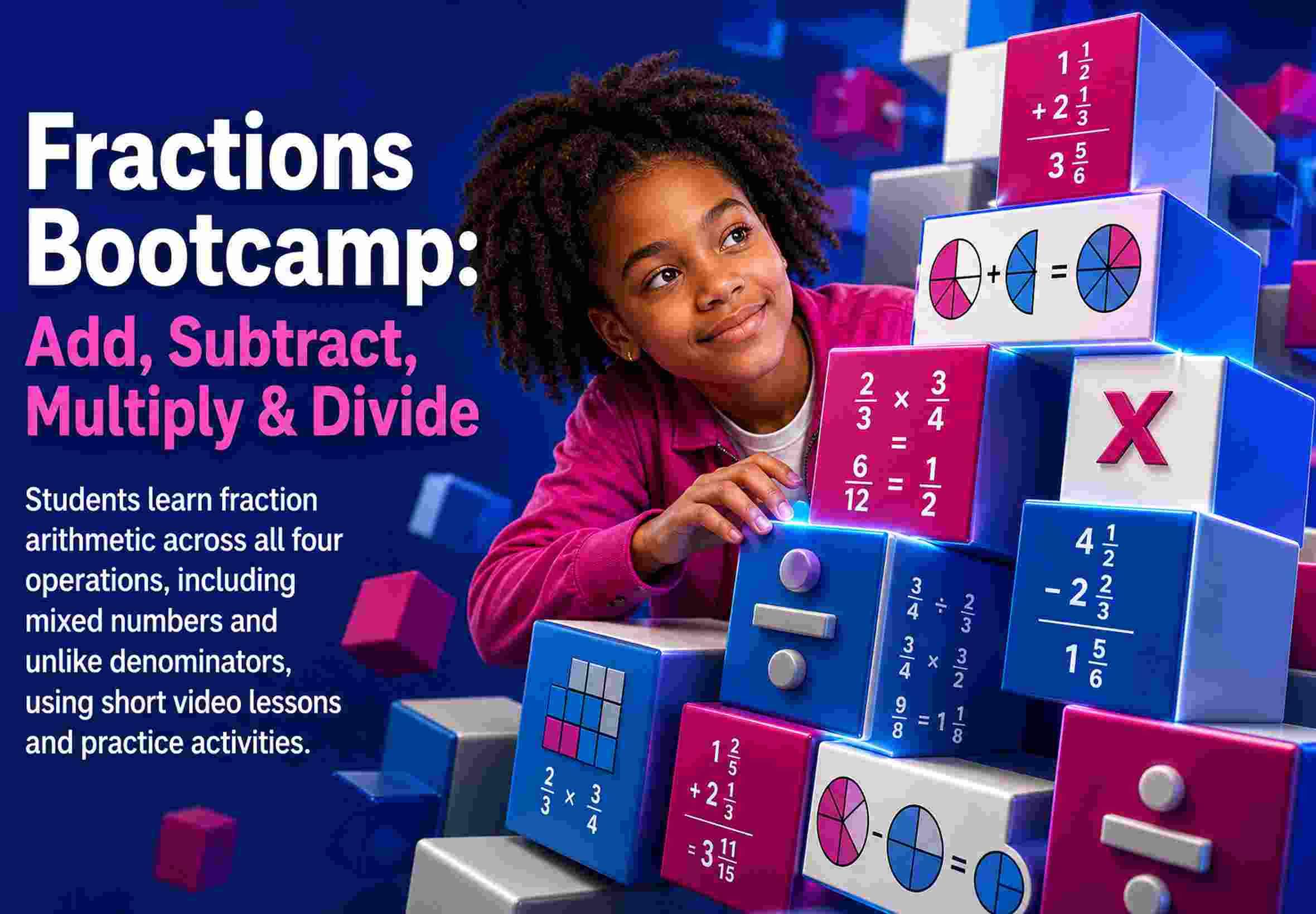 Fractions Bootcamp: Add, Subtract, Multiply & Divide