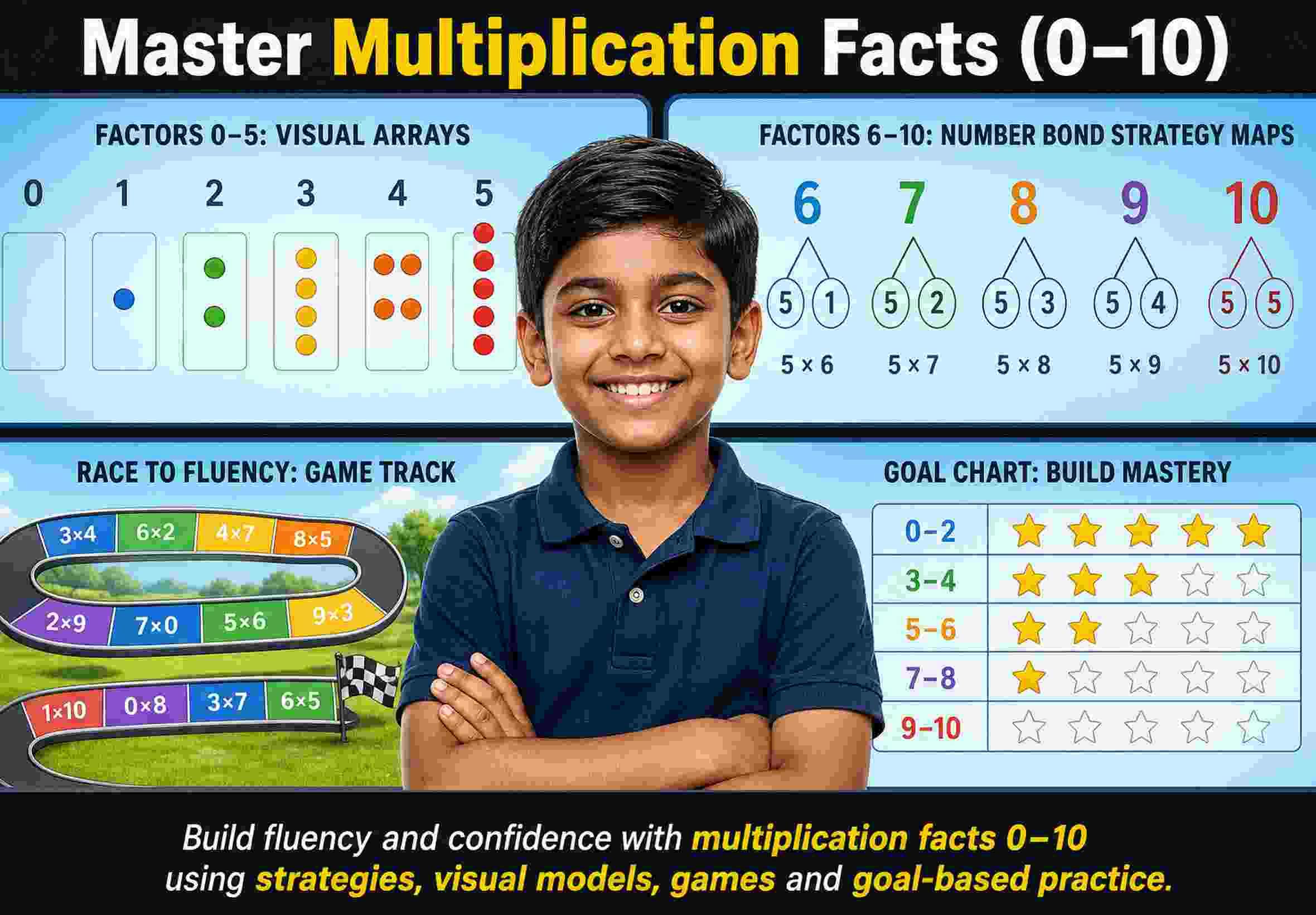 Master Multiplication Facts (0–10)