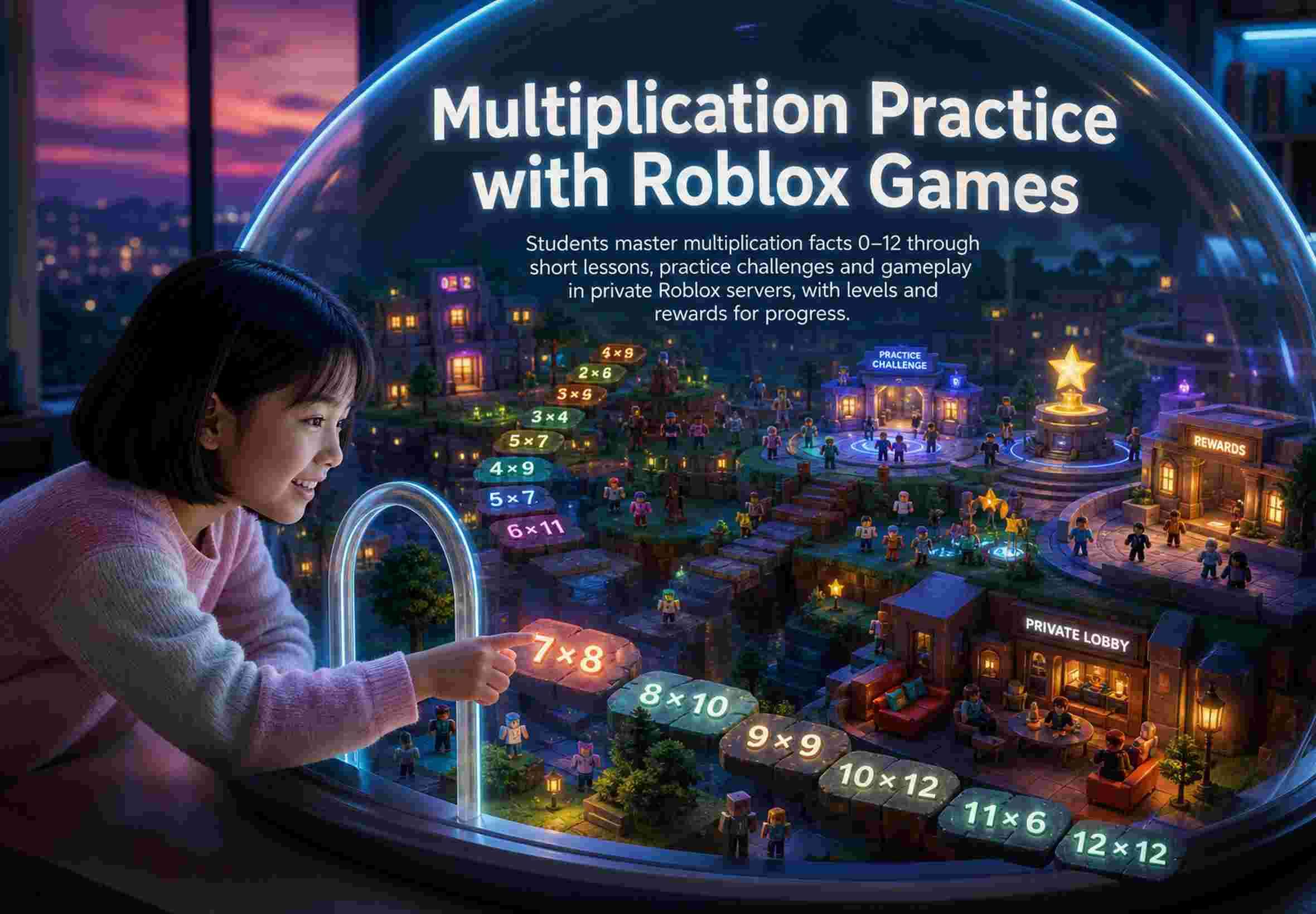 Multiplication Practice with Roblox Games