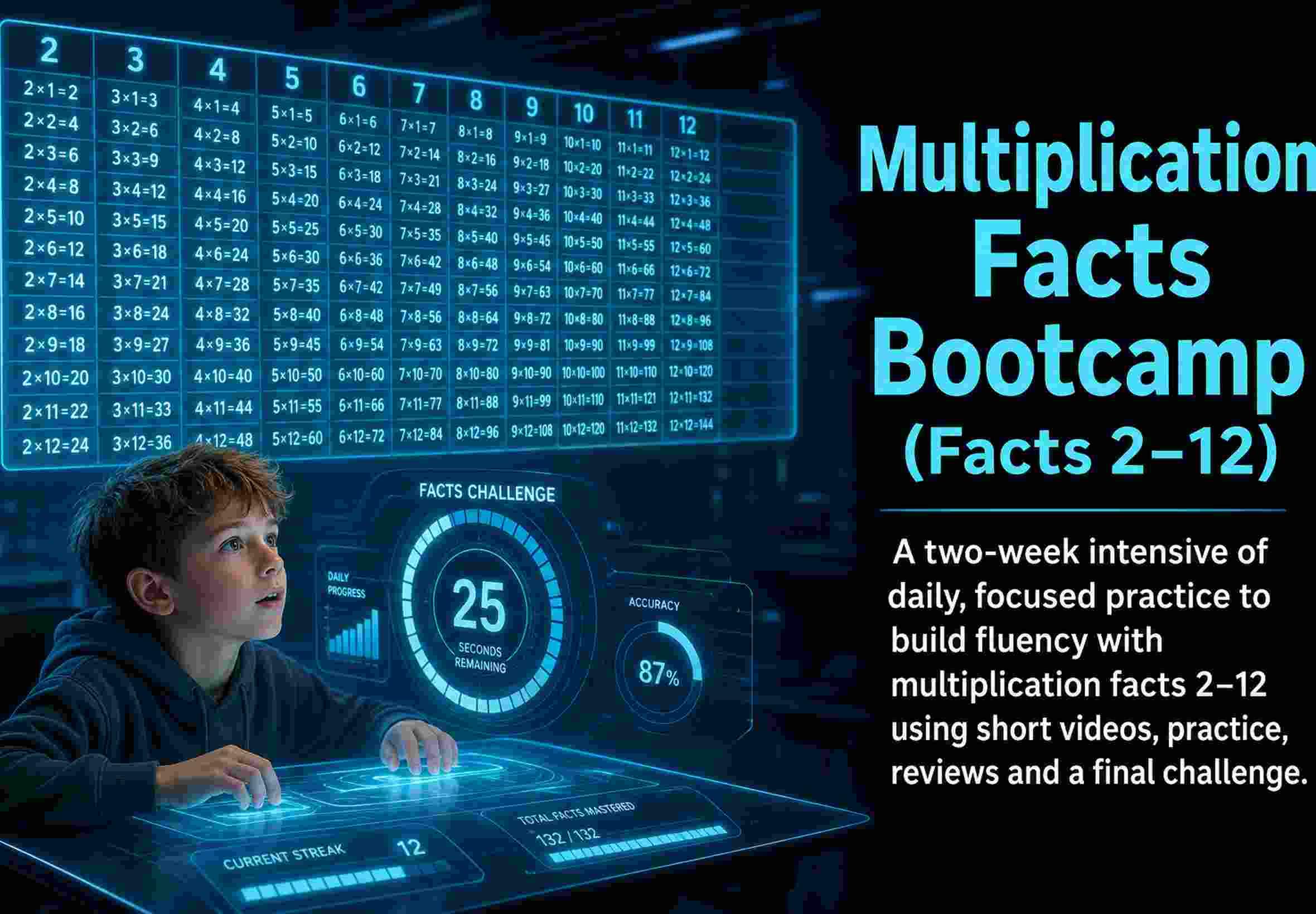 Multiplication Facts Bootcamp (Facts 2–12)