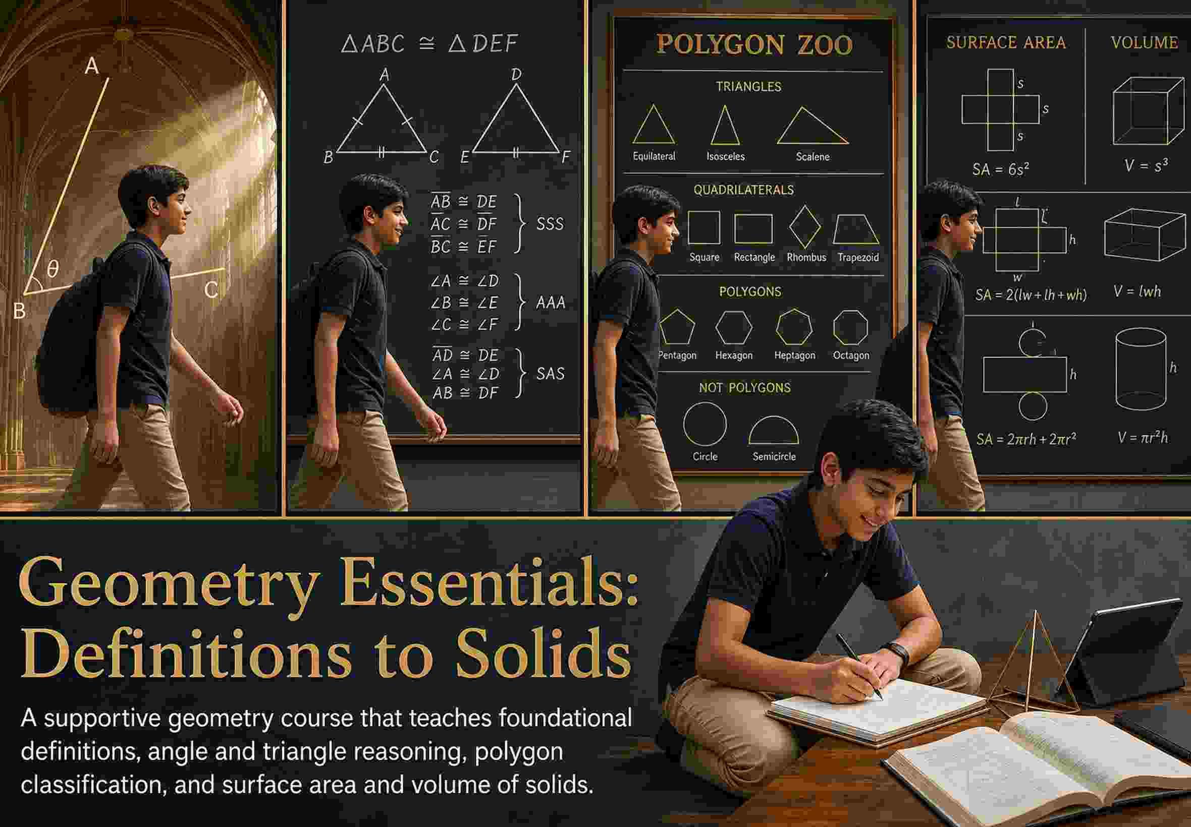 Geometry Essentials: Definitions to Solids