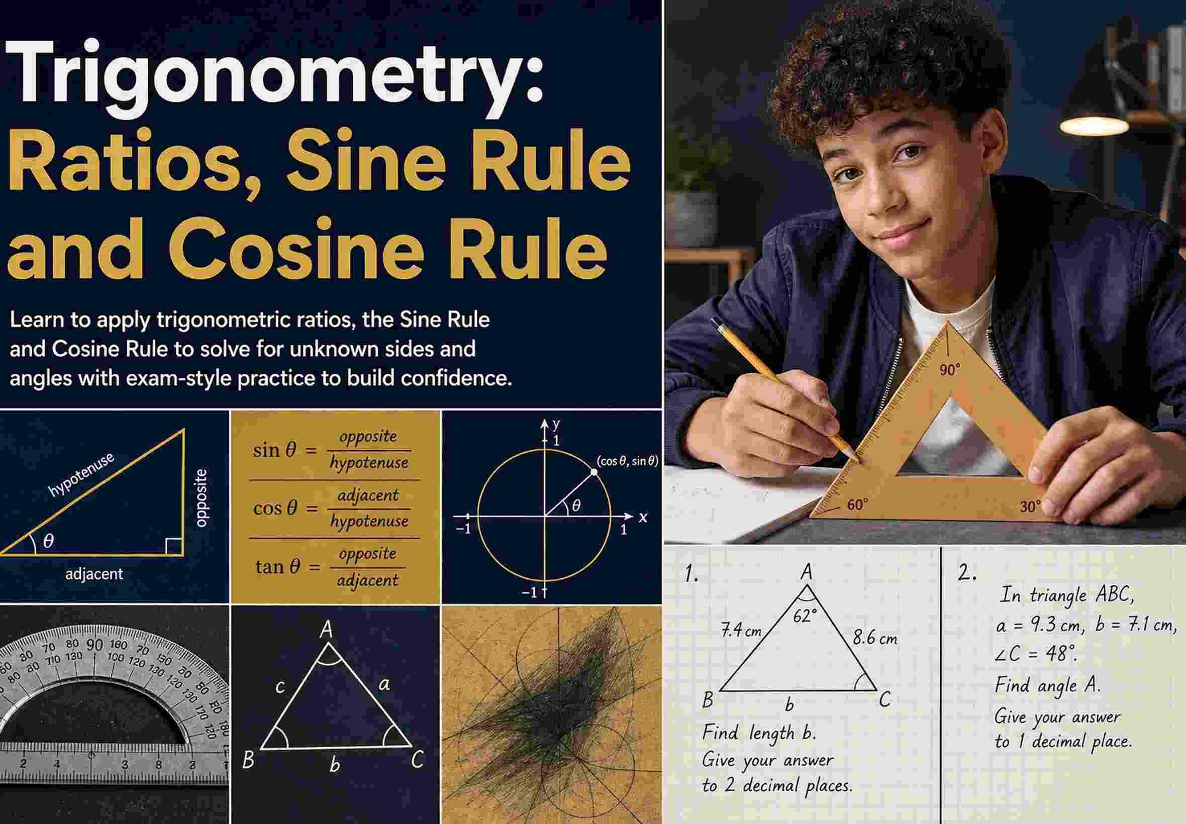 Trigonometry: Ratios, Sine Rule and Cosine Rule