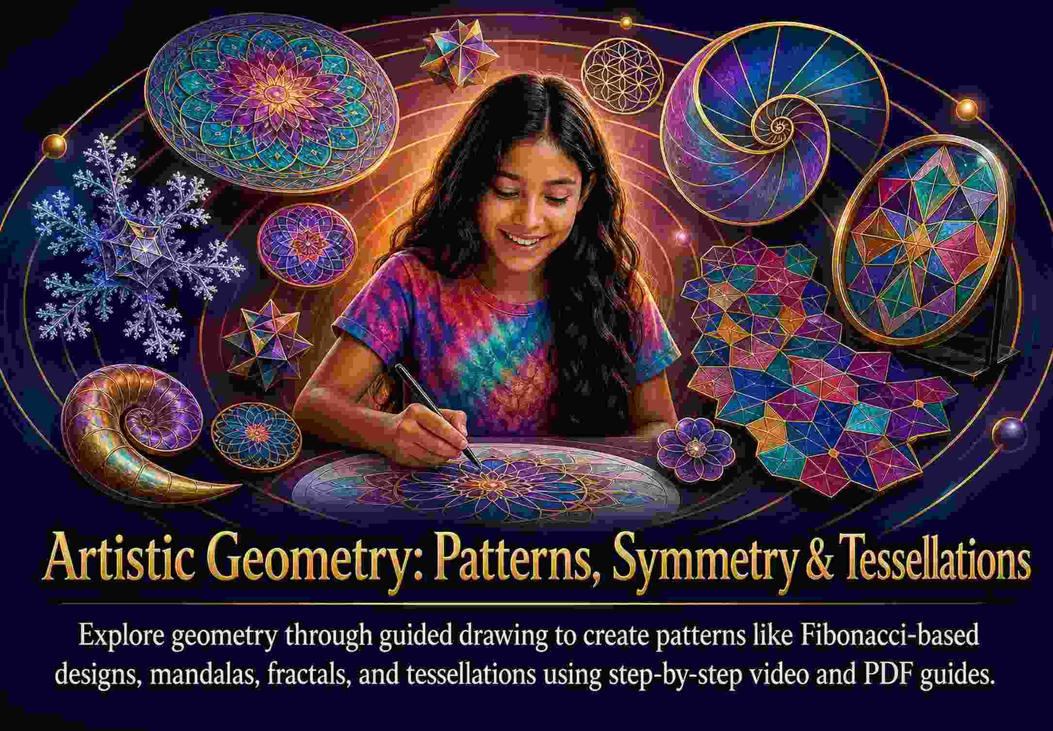 Artistic Geometry: Patterns, Symmetry & Tessellations