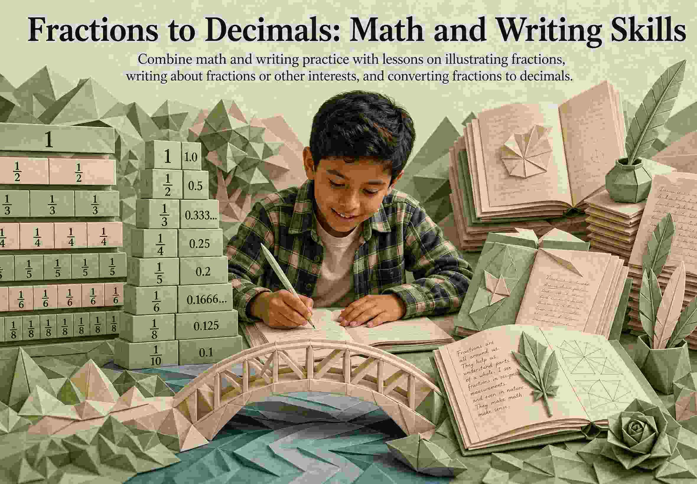 Fractions to Decimals: Math and Writing Skills