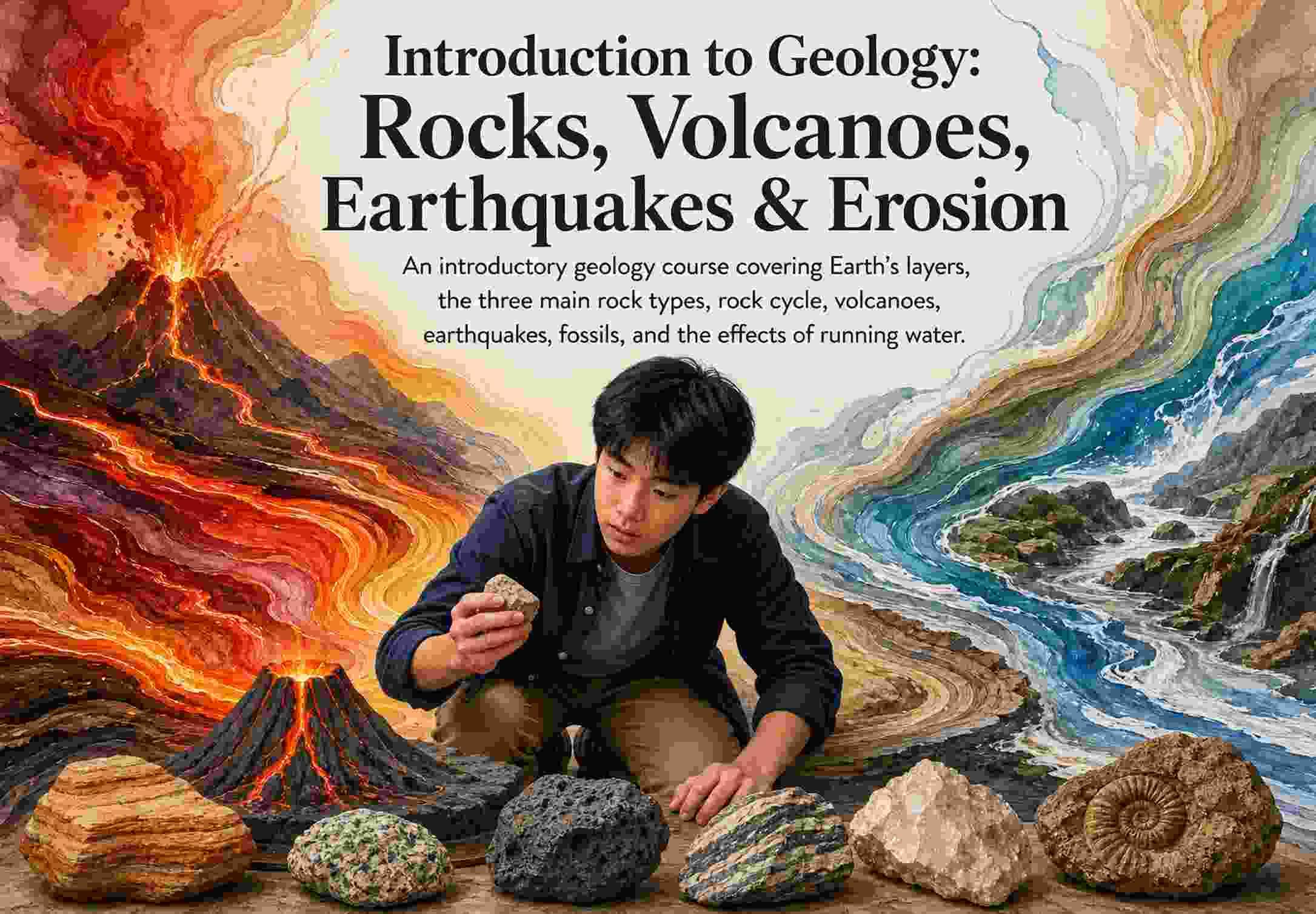 Introduction to Geology: Rocks, Volcanoes, Earthquakes & Erosion