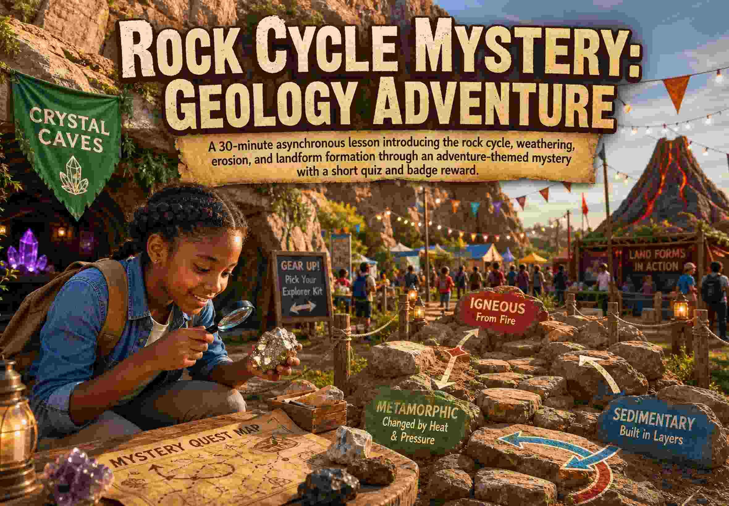 Rock Cycle Mystery: Geology Adventure (Zelda‑themed)