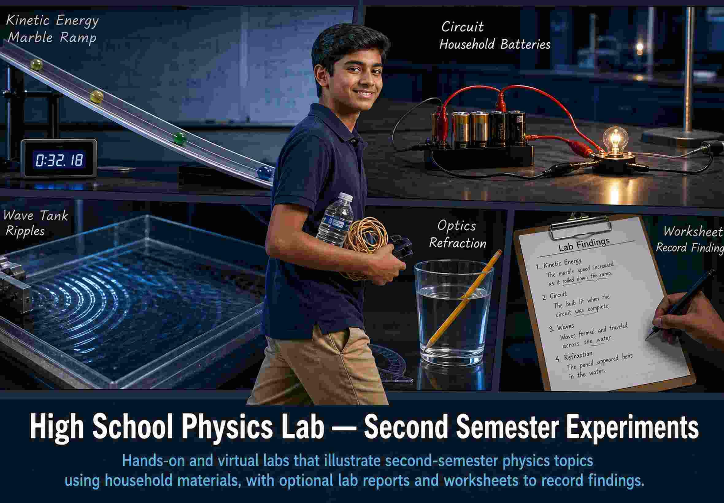 High School Physics Lab — Second Semester Experiments